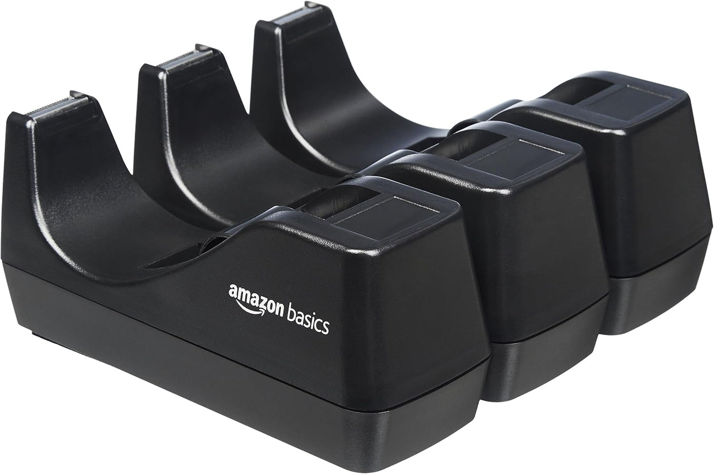 Amazon Basics Weighted Office Desk Tape Dispenser - 3-Pack