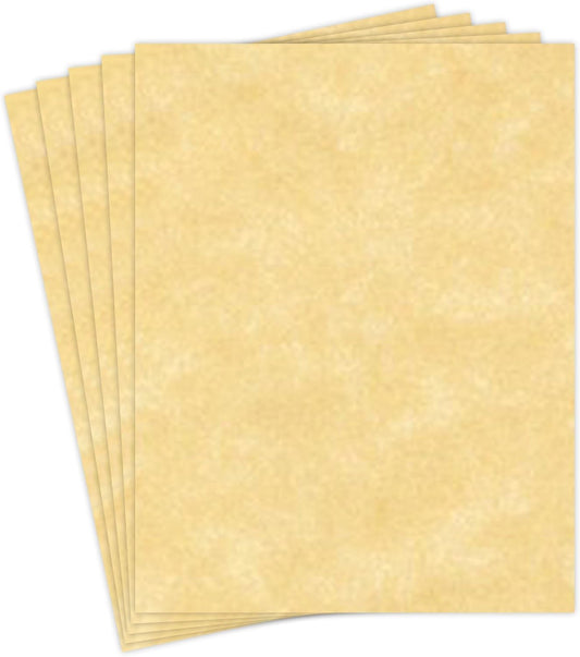 New Champagne Stationery Parchment Recycled Paper | 65Lb Cover Cardstock | 8.5" x 11" Inches | 50 Sheets Per Pack