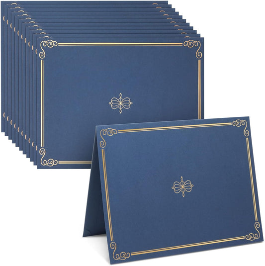 BLUE PANDA Certificate Holders - 24-Pack - Navy Blue Letter Size Award Folders - Certificate Covers for Diploma, Employee Appreciation, Recognition & Presentations