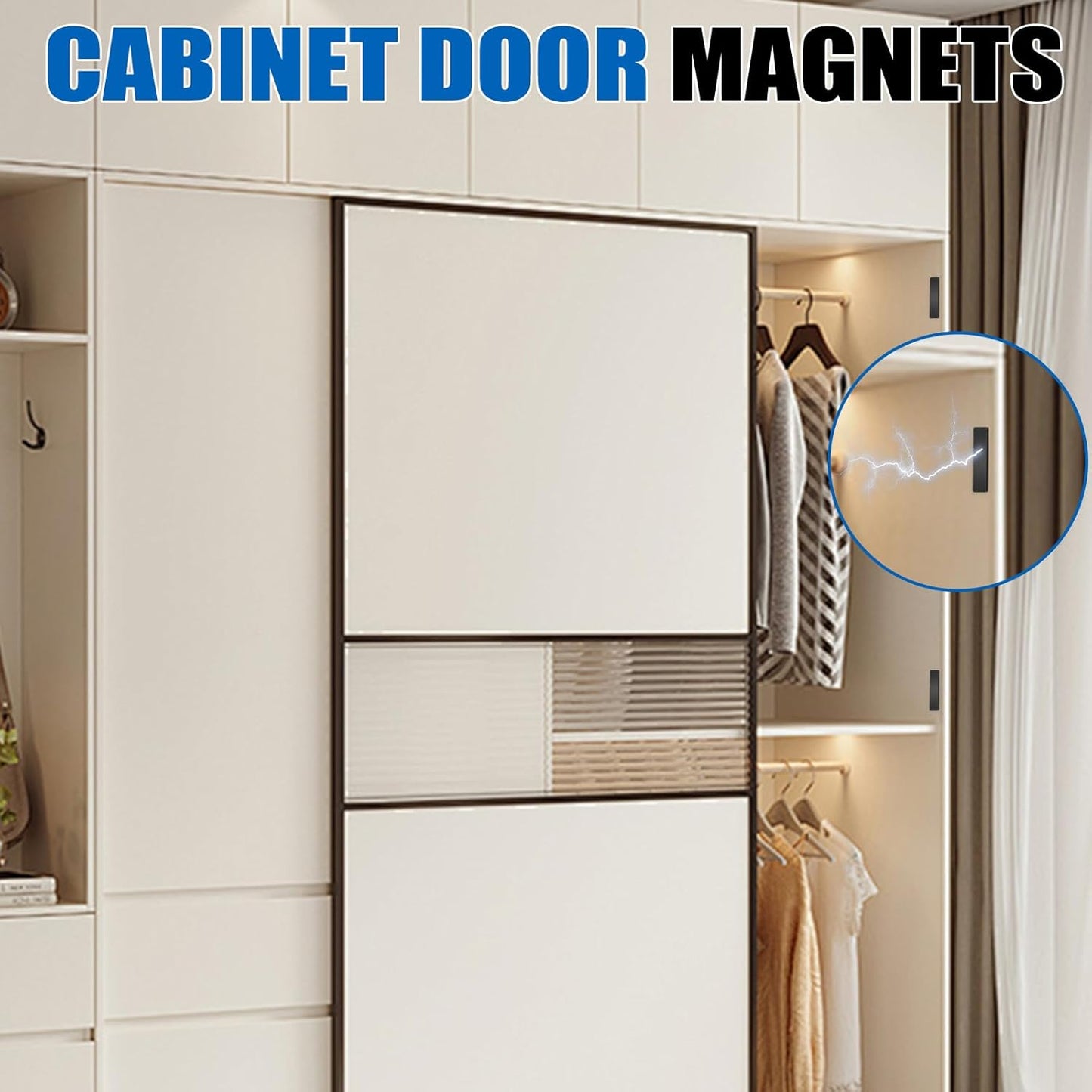 LOVIMAG Rare Earth Bar Magnets, Black Waterproof Strong Neodymium Magnets with Epoxy Coating and Double- Sided Adhesive for Fridge, Scientific, Shower Door, Office Etc, 60 x 10 x 3 mm, Pack of 5