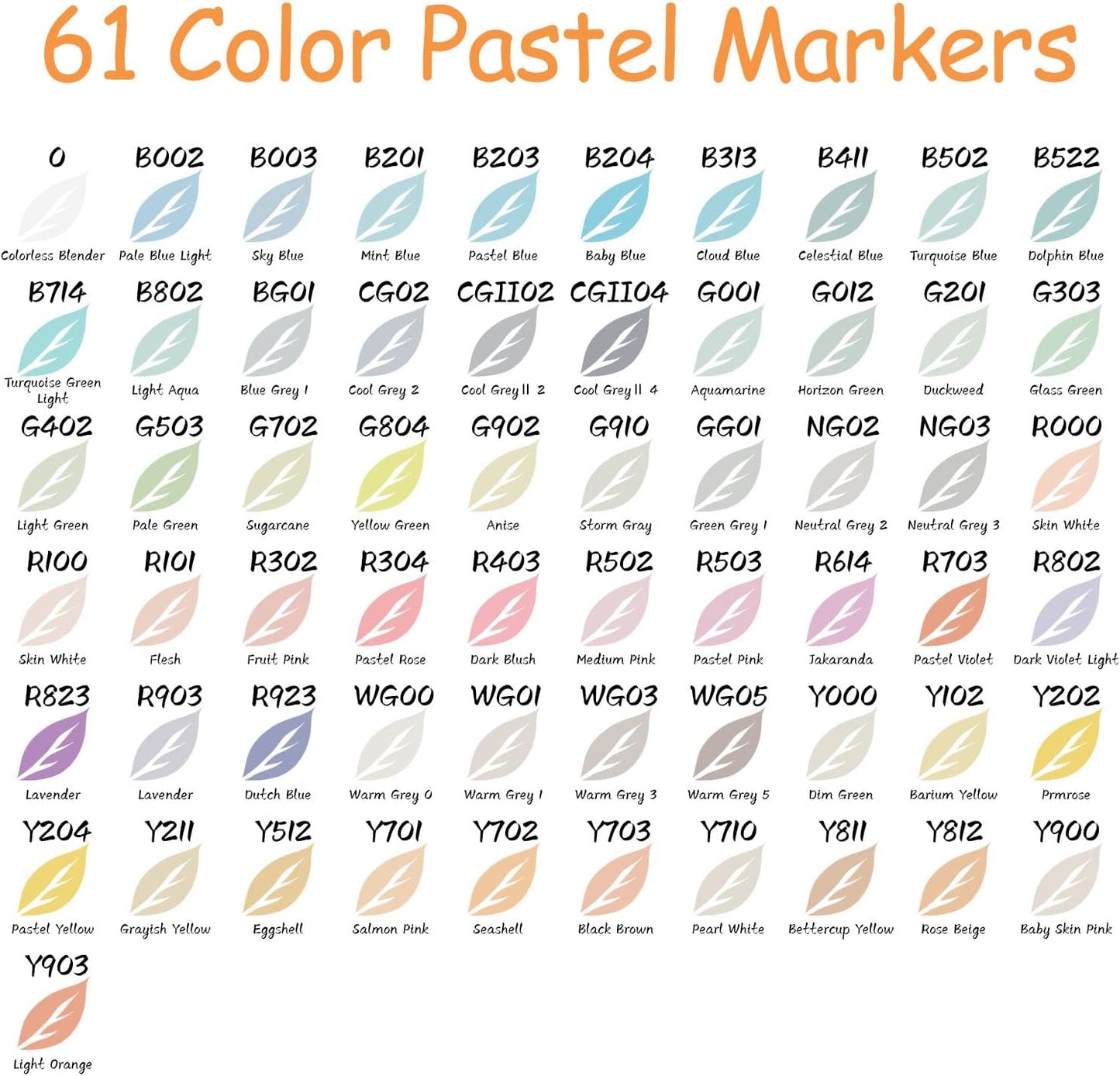 Caliart 61 Colors Brush & Fine Permanent Alcohol Markers, Dual Tip Artist Sketch Art Markers Set for Adult Coloring Book, Aesthetic Cute School Supplies, Pens for Drawing Coloring Illustrations