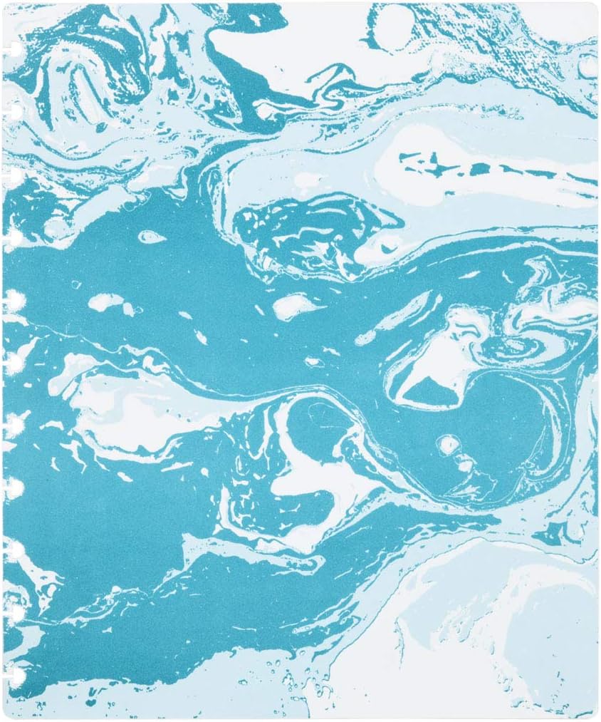 Talia Discbound Notebooks, Planner, Customizable, (Teal Marble Flow, Letter (8.5in x 11in))