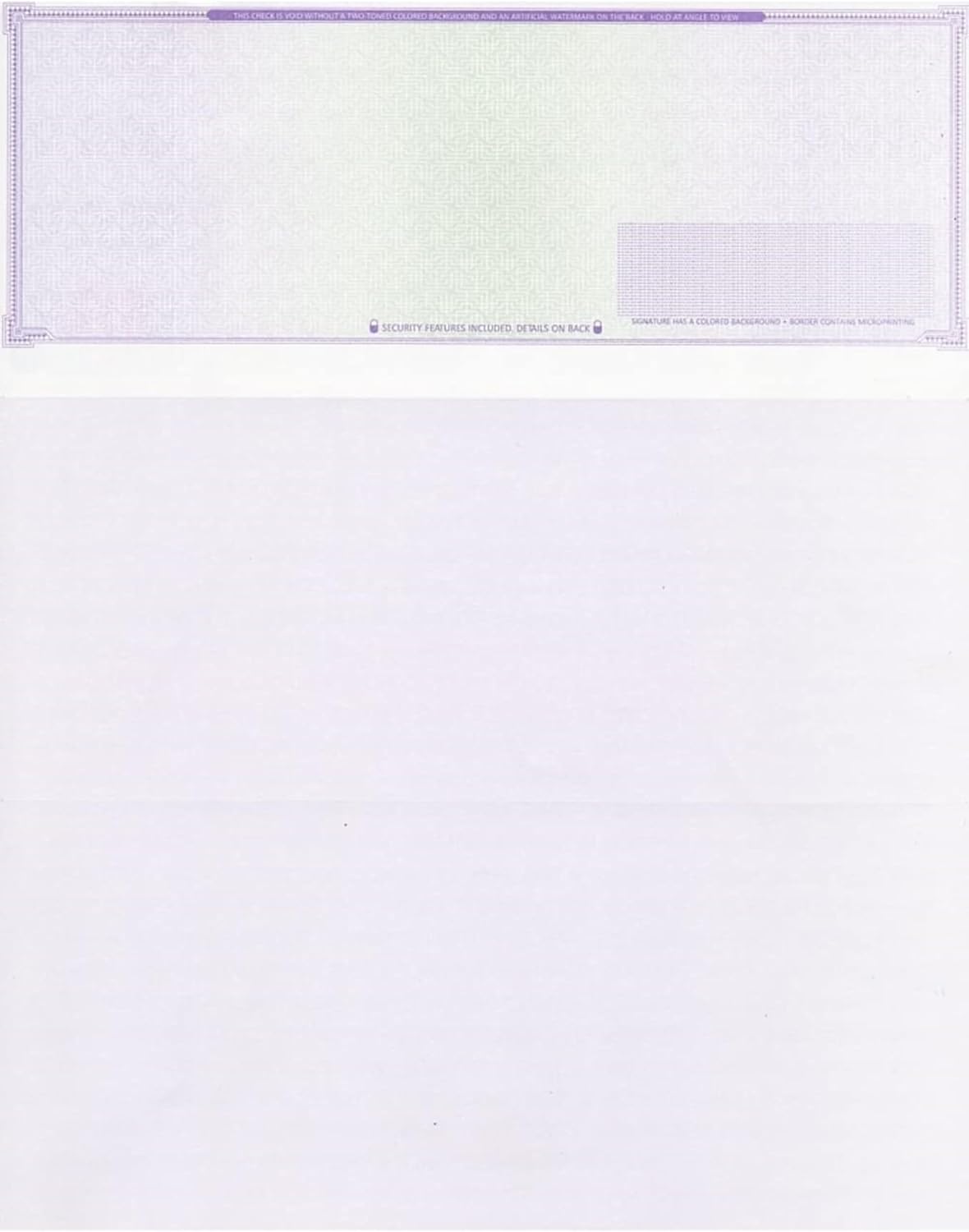 Compuchecks - 1000 High Security Blank Check Stock Paper - Check on Top - Print Easy And Secure From Your Computer, The Business Check Paper Weight # 70 (Purple Mazed)