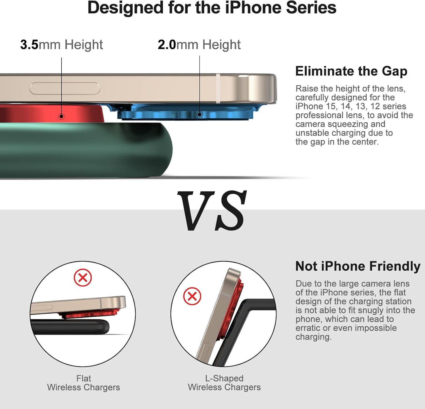 3 in 1 Charging Station for Apple Devices, Faster Mag-Safe Charger Stand, Magnetic Wireless Charger Station for iPhone 16 15 14 13 12 Pro Max Plus, Apple Watch iwacth & AirPods, (Alpine Green)