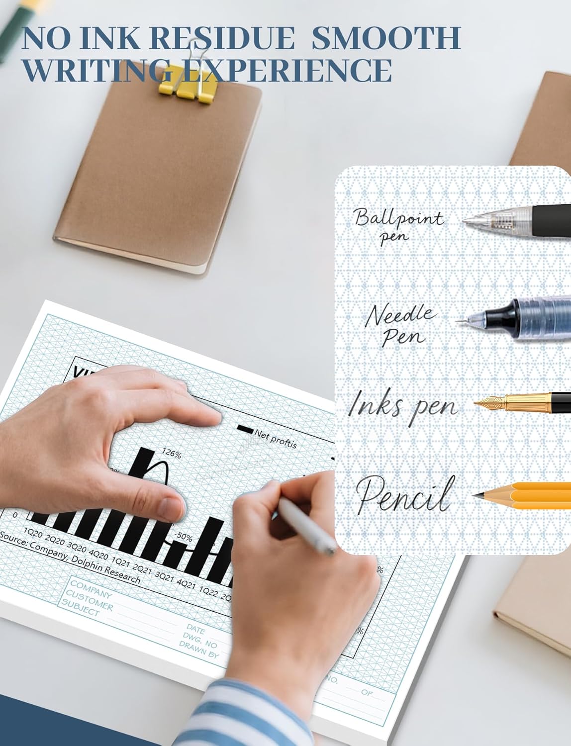 Isometric Graph Paper 11x17, 50 Sheets Large Graph Paper Pads, Top Landscape Glue Binding Blueprint Engineering Paper, Isometric Grid Paper 11x17 for Drafting, Architecture, Engineering and 3D Design