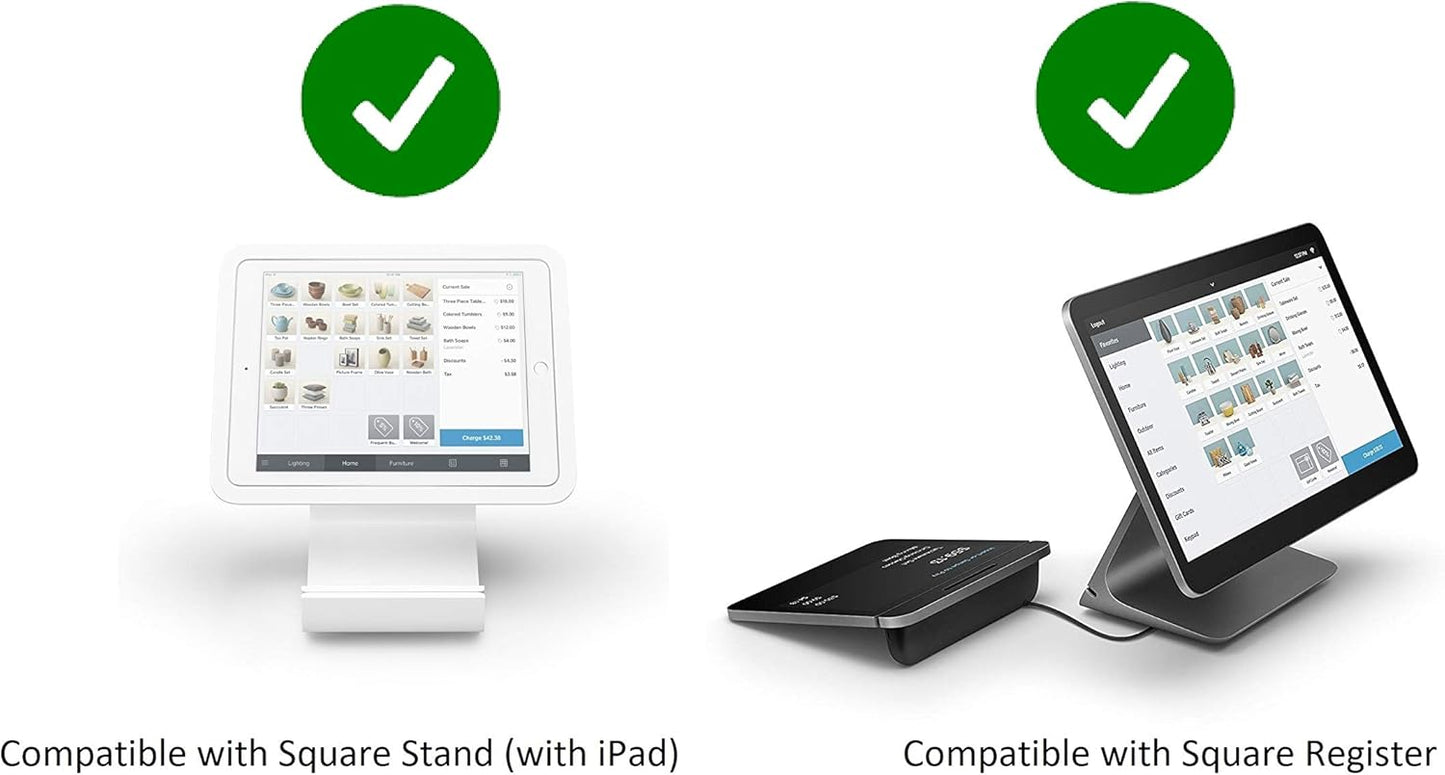 Hardware Bundle for Square - Cash Drawer and Thermal Receipt Printer,[Compatible with Square Stand and Square Register]