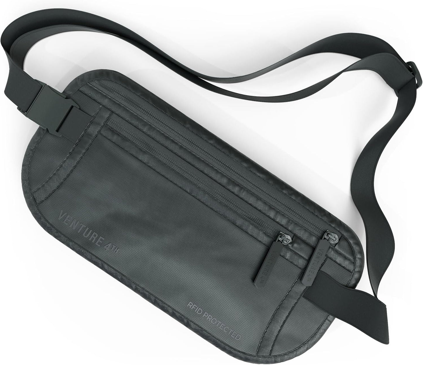 Travel Money Belt, RFID Blocking for Men & Women - Ideal for Keeping Your Cash, Credit Card, Passport, Phone Safe When Traveling (Sleek Gray)