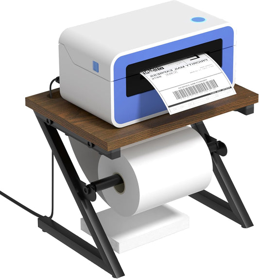 Label Holder for Rolls and Fan-fold Labels, Shipping Thermal Label Holder for Desktop Thermal Printer, Thermal Printer Accessory Supplies for Home, Office, Small Business