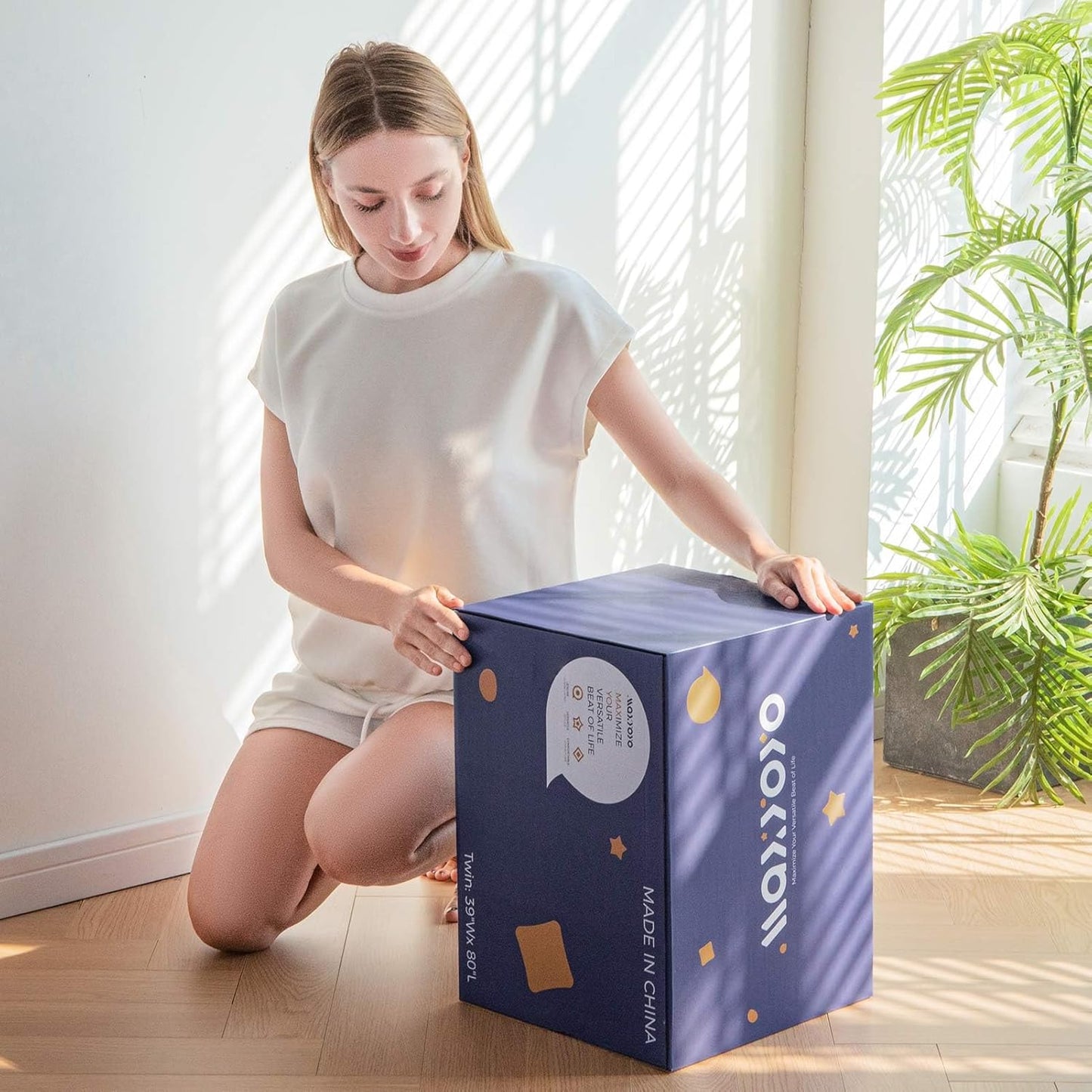 MAXYOYO Japanese Floor Mattress Futon Mattress, Thicken Sleeping Pad Foldable Roll Up Floor Futon for Adults Tatami Mat Dormitory Bed Lounger, Dark Green, Queen Size