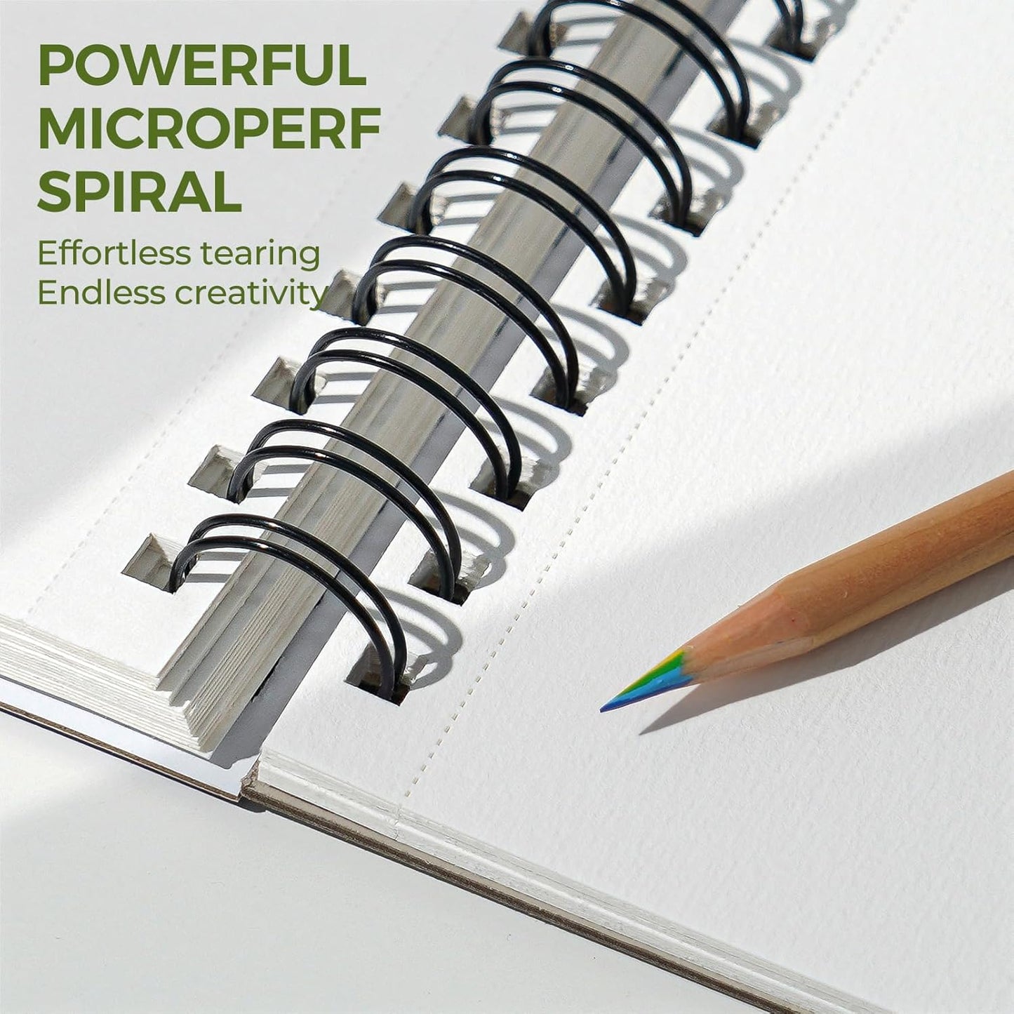 Funto Watercolor Pad 10x7, 3-Pack, 90 Sheets, 140 lb/300 GSM, Double-Sided, Cold Press, Spiral Bound, Heavyweight Paper for Watercolor Painting