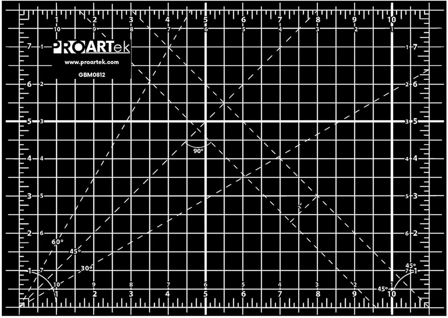 PK00005 Model GBM0812 Series 8.5" x 12" Professional Cutting Mat; Double-Sided Green/Black; Self-Healing; For Graphic Arts, Hobbies, Sewing, Scrapbooking, and other Cutting Projects