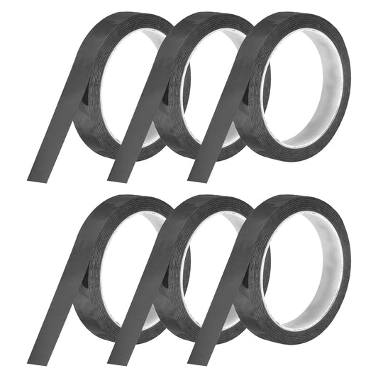 MECCANIXITY 6 Rolls Whiteboard Tape Graphic Chart Tape 18mm 54.7 Yard Art Tape Thin Self-Adhesive Pinstripe Tape Masking Tape for Gift Wrapping Craft Supplies, Black