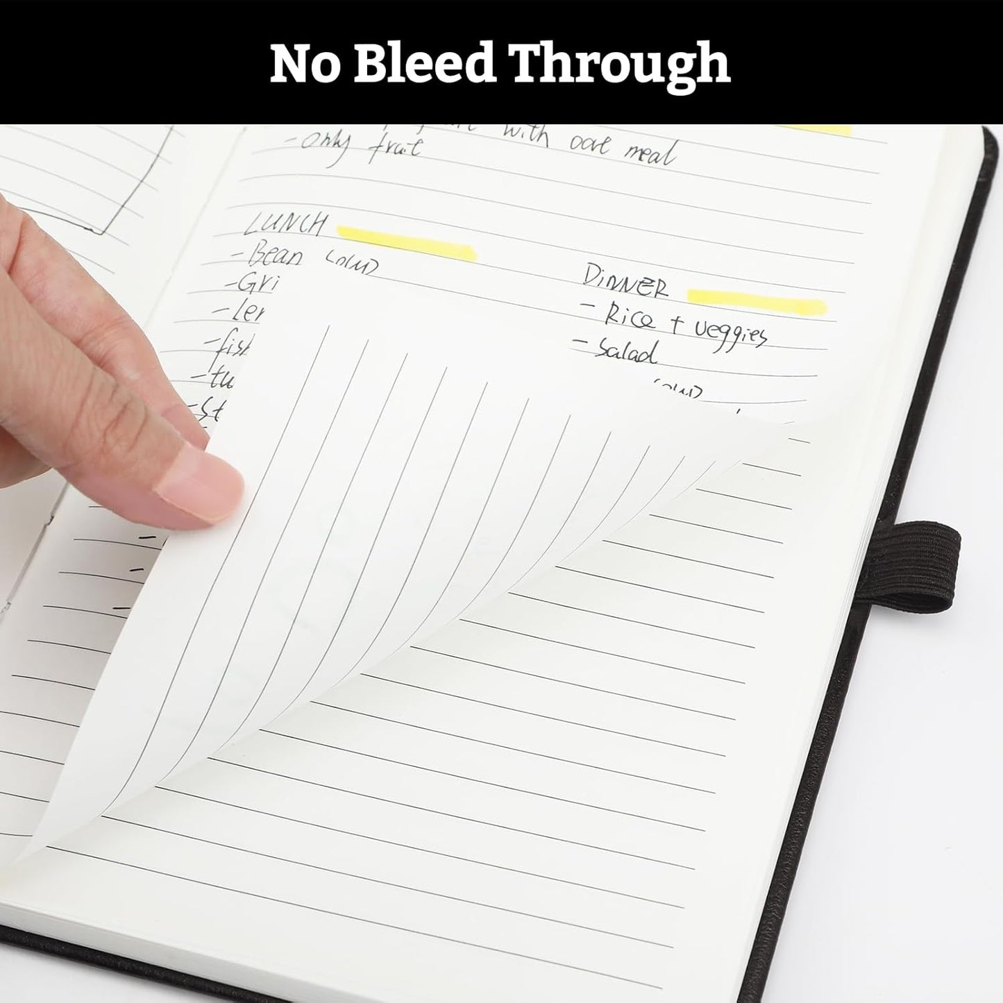 Hardcover Lined Bullet Dotted Journal Notebook, A5 140 192 Pages 100 120Gsm Paper College ruled for School,Work,Travel,and Daily Planning，5.7''*8.3'' (12, Black, A5 Lined)