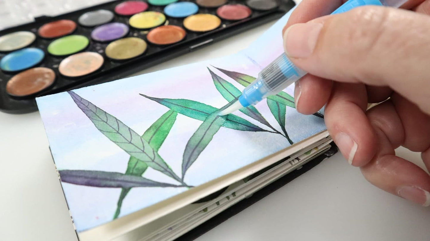 Yasutomo Niji Waterbrush Pen Set: Medium/Large Felt Tip 3 pc