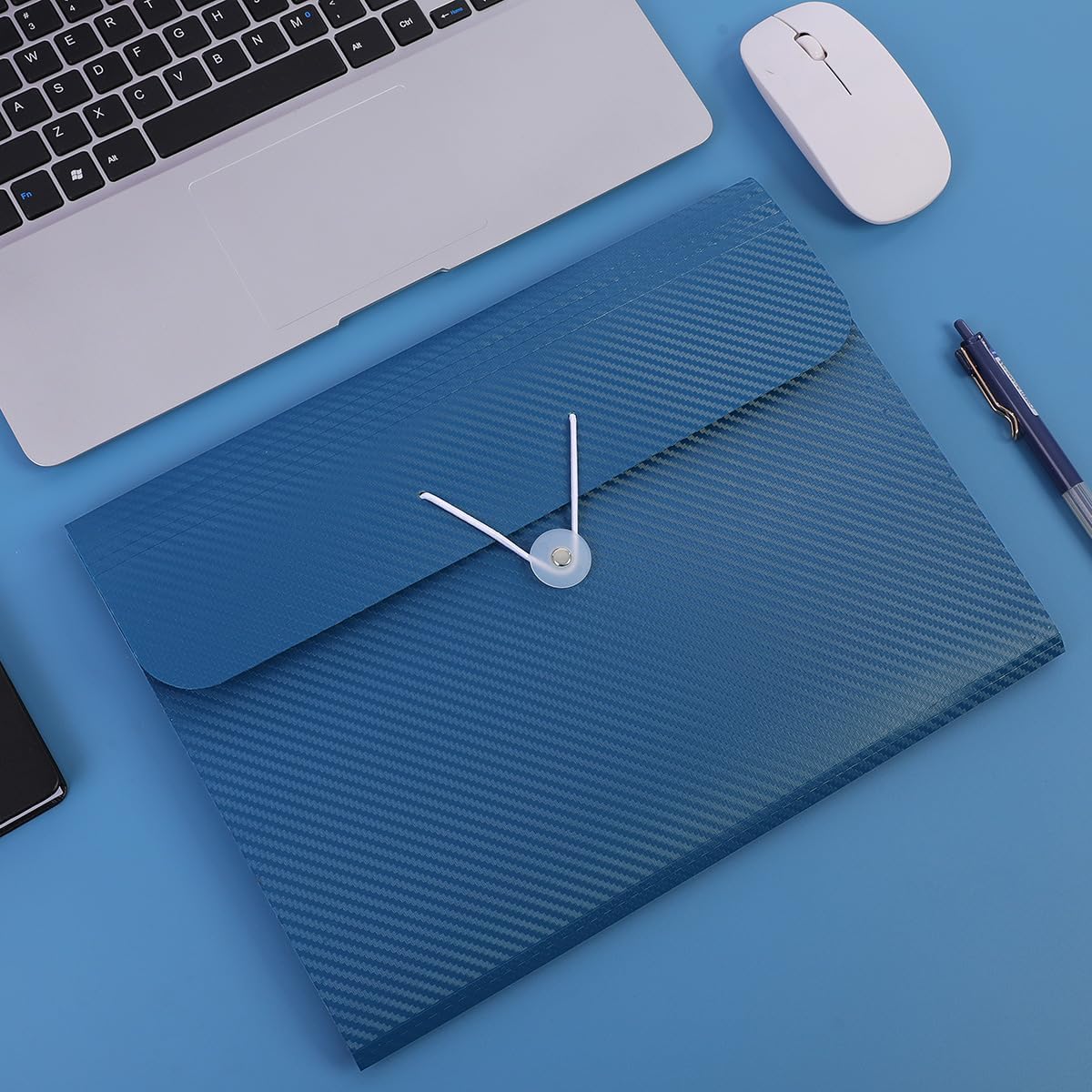 SKYDUE Accordion File Organizer, Expanding File Folder with 7 Pockets, Portable Receipt Paper Documents Organizer, Letter Size Filing Folder School Office Supplies, Dark Blue