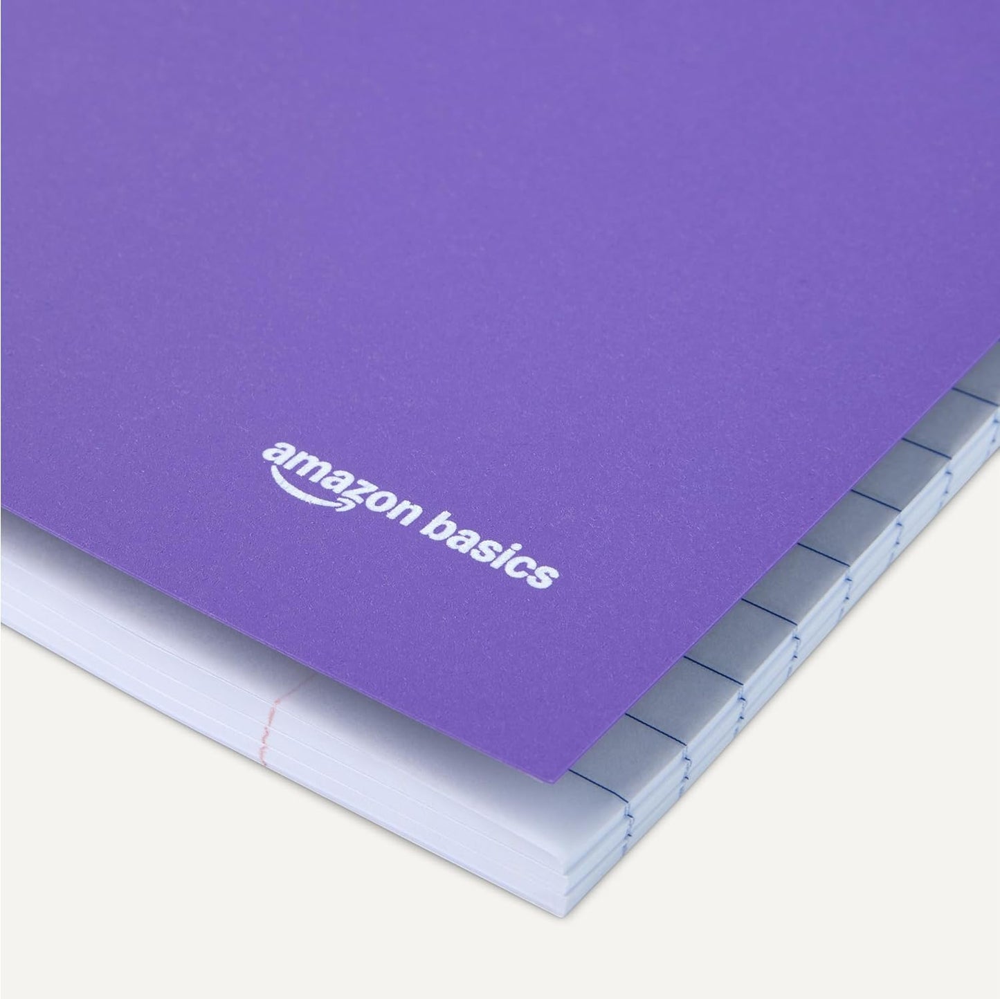 Amazon Basics Wide Ruled Spiral Notebook, Poly Cover, 100 Sheets, 8" x 10-1/2", Radiant Orchid, 3 pack