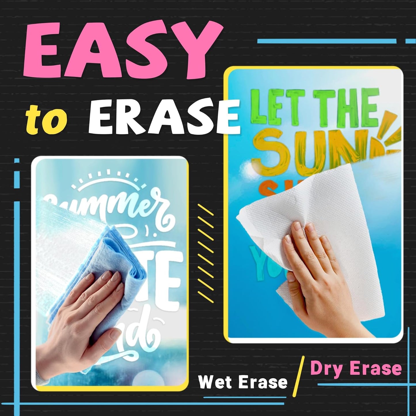 Window Chalk Markers for Glass Washable, 20 Colors Jumbo Liquid Chalk Marker with 10mm 3 in 1 Nib Thick Wide Tips, Big Chalkboard Markers, Car Paint Pen for Auto, Bistro, Mirror, Poster, Blackboards