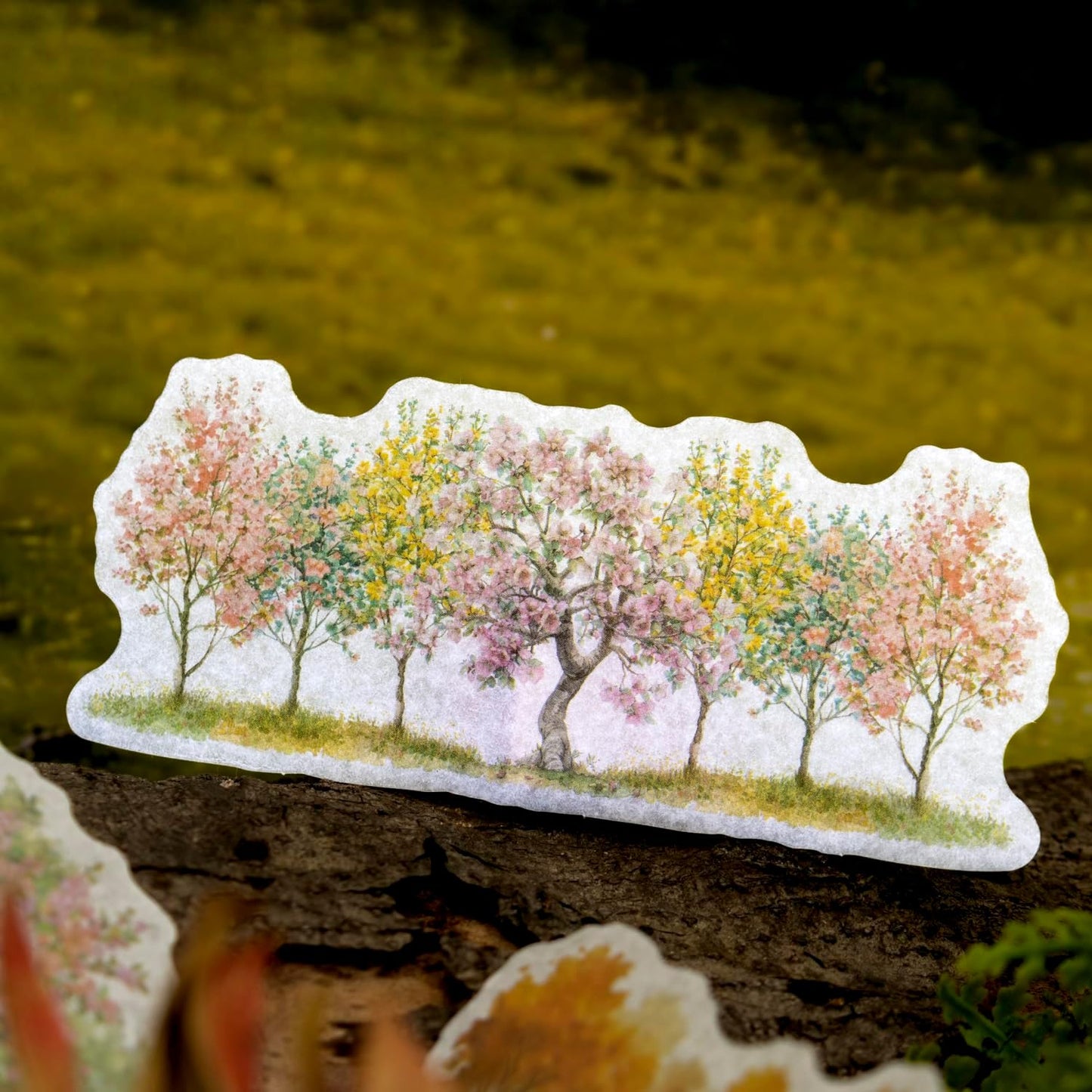 Tree Washi Stickers Set, 120PCS Nature-Inspired Forest Stickers for Scrapbooking, Journaling, DIY Crafts, and Art Supplies