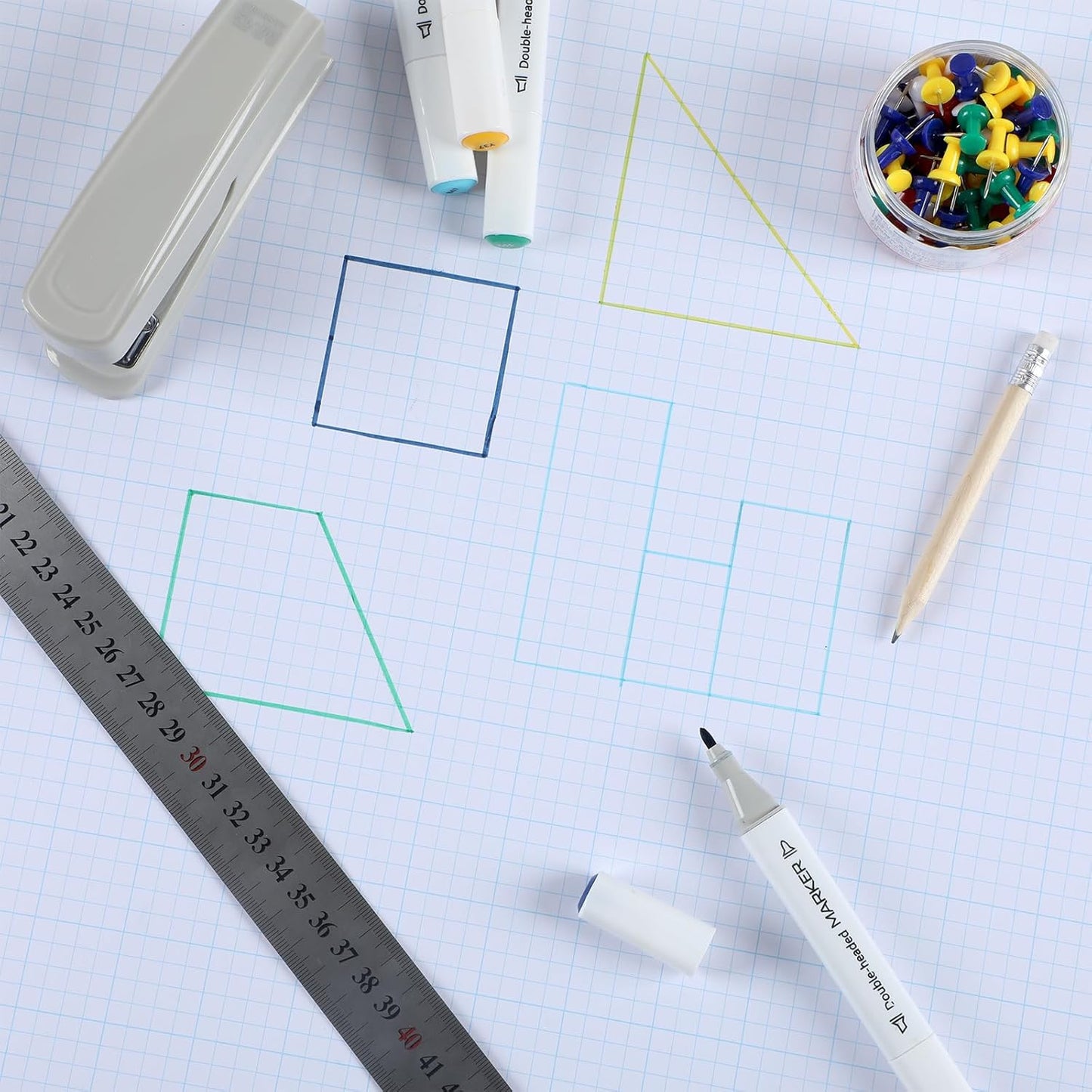 50 Sheets Large Graph Paper 24 X 36 Inch Graph Paper Pad 1 and 1/4inch Ruled Giant Grid Sheet Blueprint Drafting Pad for Engineering Architect Designer Mathematician