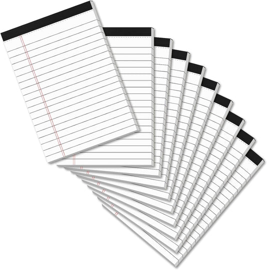 8 Pack Legal Pads 4x6 Inch 30 Sheets Mini Lined Paper Pads for Office Supplies Taking Notes/ Writing List, Small Notepads College Ruled Legal Memo Pad for Home, Office, School, or Business Writing Pad
