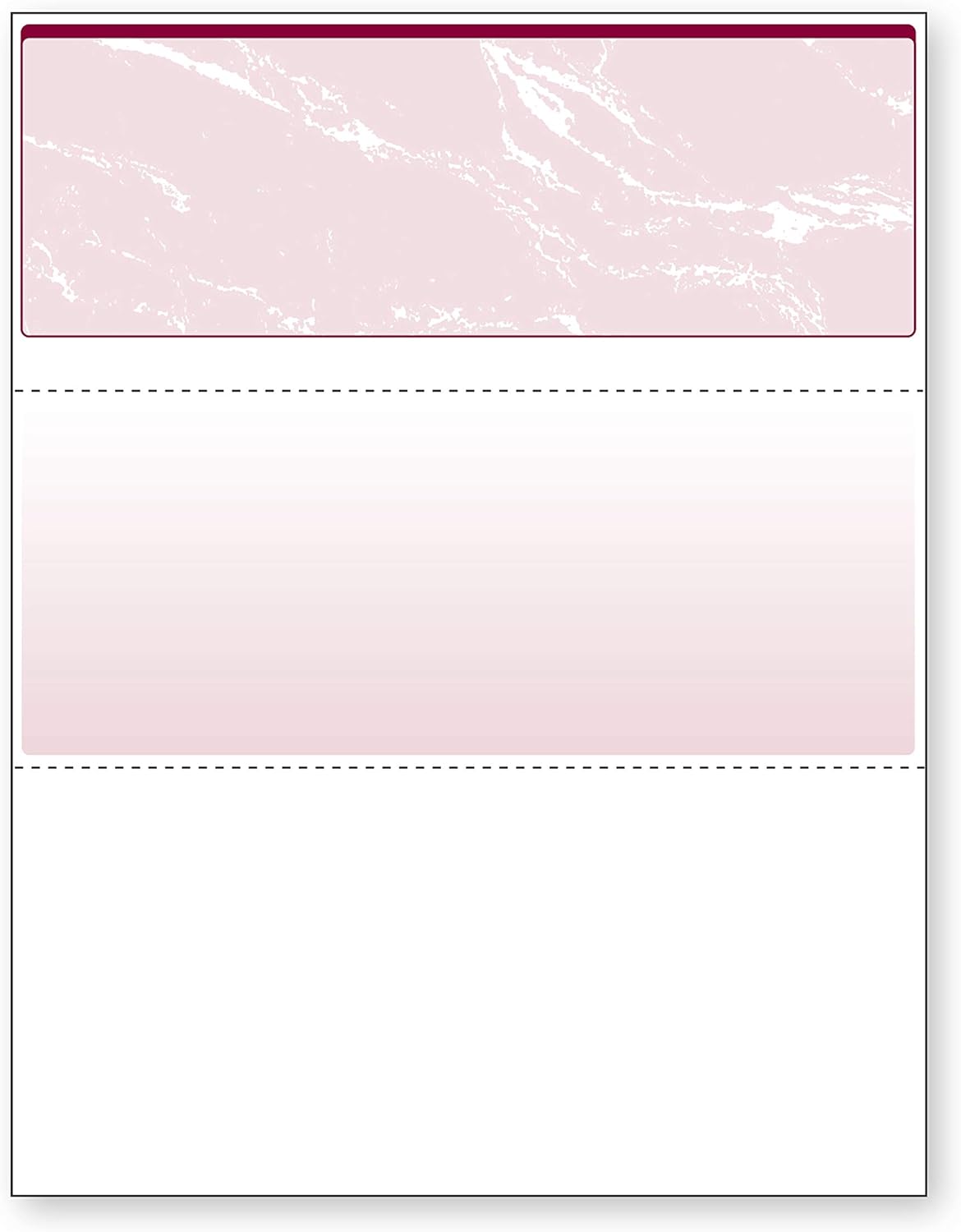 DocuGard Standard Burgundy Marble Top High Security Check Paper - Laser/Inkjet Printer Compatible - 11 Security Features - 500 Blank Business Checks (04503)