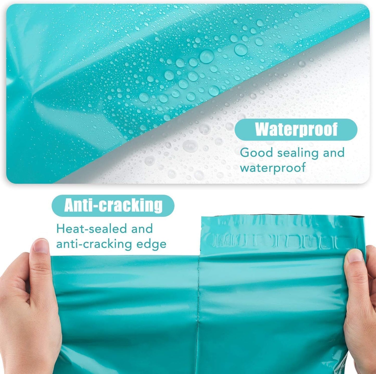 Metronic Poly Mailers 14.5x19 70000 Pack Large Shipping Bags for Clothing Mailing Bags with Strong Self-sealing Adhesive Waterproof and Tear-Proof Poly Bag Bulk in Teal