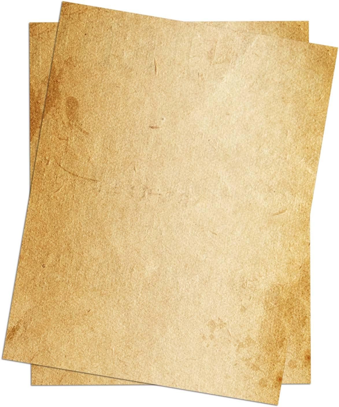 Loose Leaf Paper, Stationery Writing Paper, Vintage Antique Letterhead Paper 8.5" x 11",50 Sheets, A4 Unpunched Refills Paper for Ring Binder/Discbound, Decorative Printer Paper