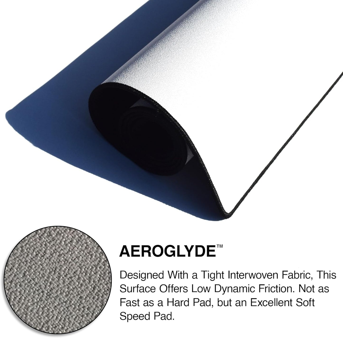 MPCO. Blueprints Large Gaming Desk Pad - 36" x 17" Aeroglyde Fabric 18A Hornets – Black Desk Mats - Non-Slip, Washable, Smooth Glide for Precision Gaming & Work