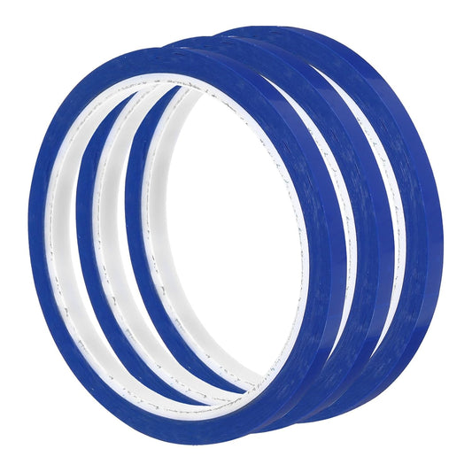 uxcell 3pcs 1/4" x 36 Yard Graphic Tape Whiteboard Grid Marking Tape Pinstripe Chart Line, Blue