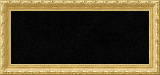 Amanti Art Black Cork Board for Wall, 16x34 Vision Board with Gold Wood Frame, Medium Corkboard Office Decor for Home Organization, Traditional Corkboard Pinboard to Display Items for Home