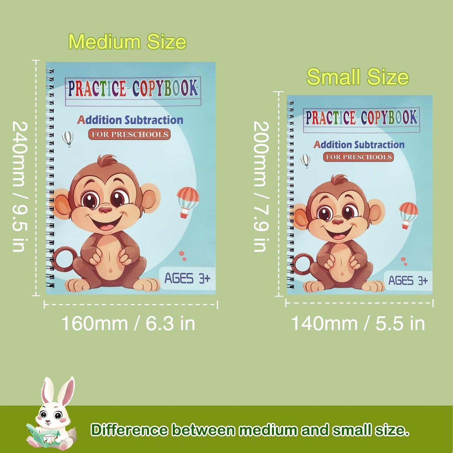 Magic Grooved Practice Copybook 5 Pack with Pens, Groove Reusable Magical Handwriting Workbooks, Tracing Letters Numbers, Math, Kindergarten Sight Words for Kids Ages 3-8 for Preschool(5books+Pens）