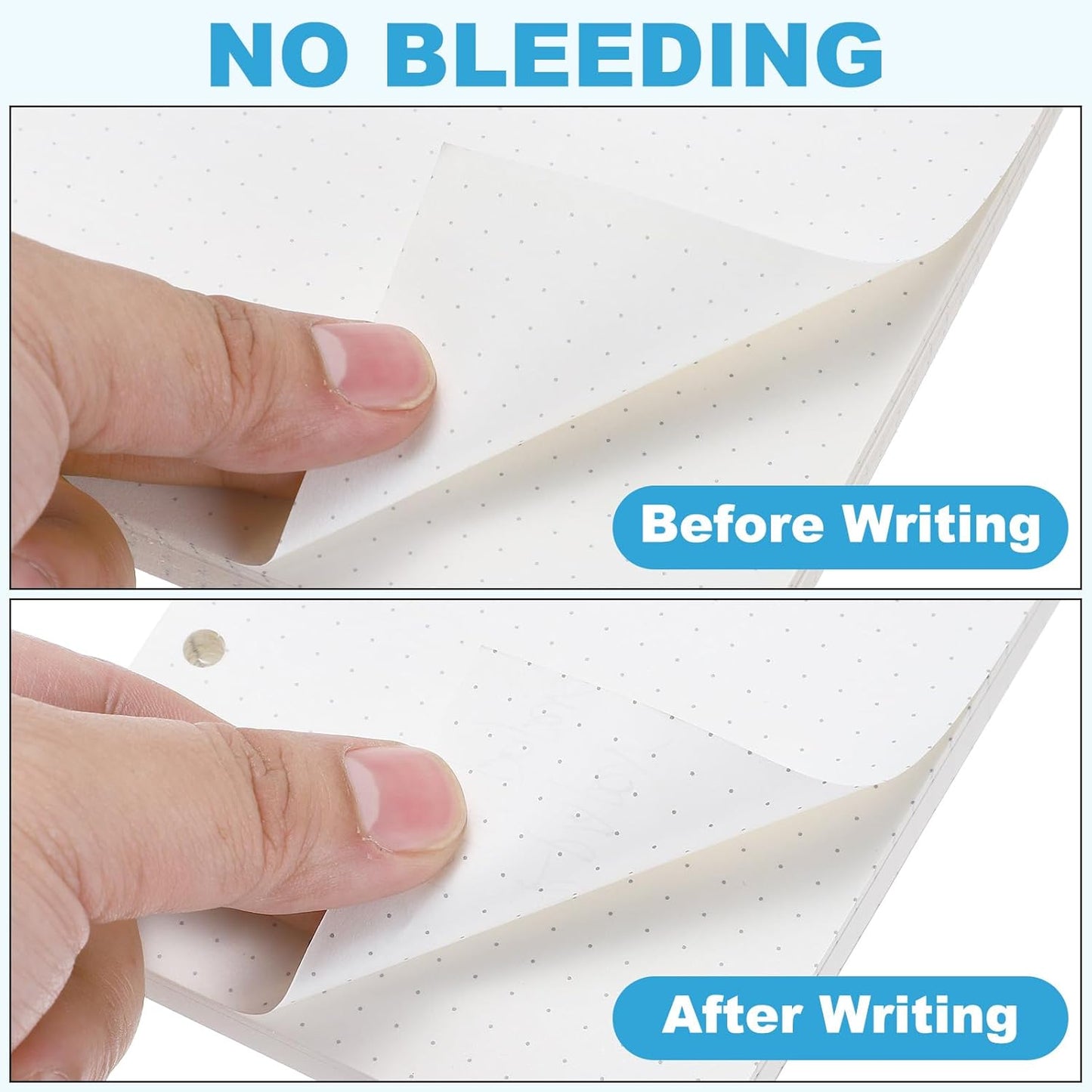 PATIKIL B5 Dot Grid Paper 9-Ring Binder Loose Leaf Planner Filler Paper Planner Inserts, 80 Sheets/160 Pages, Lined