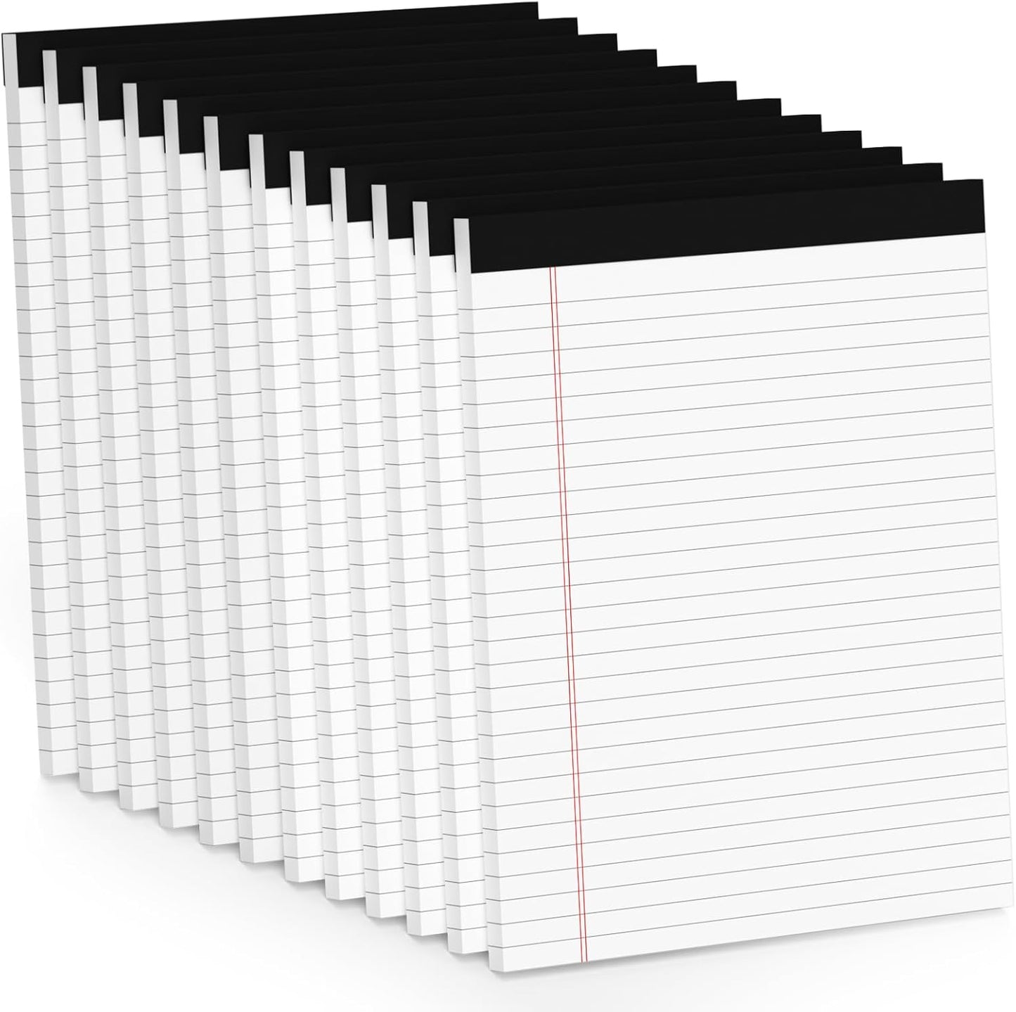 12 Pack Note Pads 8.5 x 11 White Legal Pads 8.5 x 11 Wide Ruled Lined Writing Pads Legal Notepads Legal Ruled White Lined Paper Pads 8.5 x 11 Inch 30 Sheets Per Writing Pad for School, Office, Home
