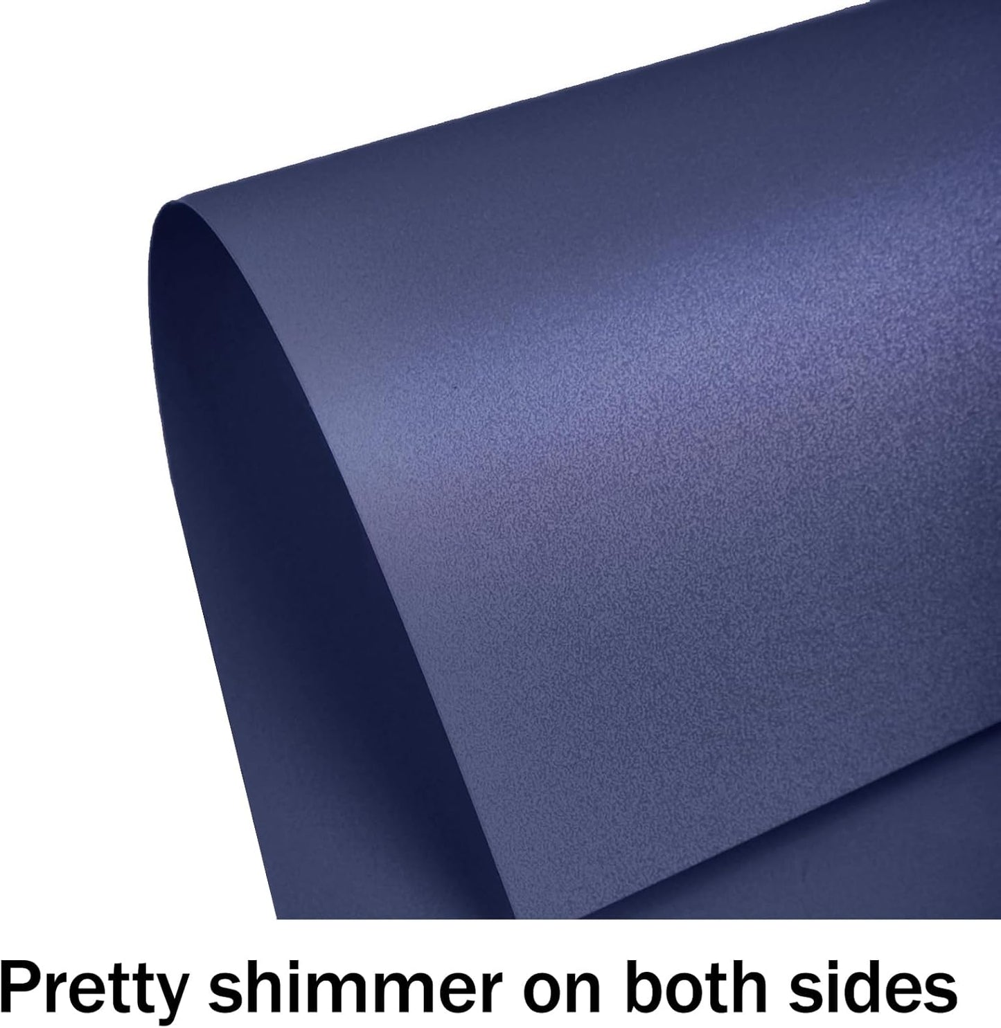 100 Sheets Navy Blue Shimmer Cardstock 8.5 x 11 Blue Paper, Goefun 80lb Card Stock Printer Paper for Christmas, Invitations, Certificates, Crafts, Wedding