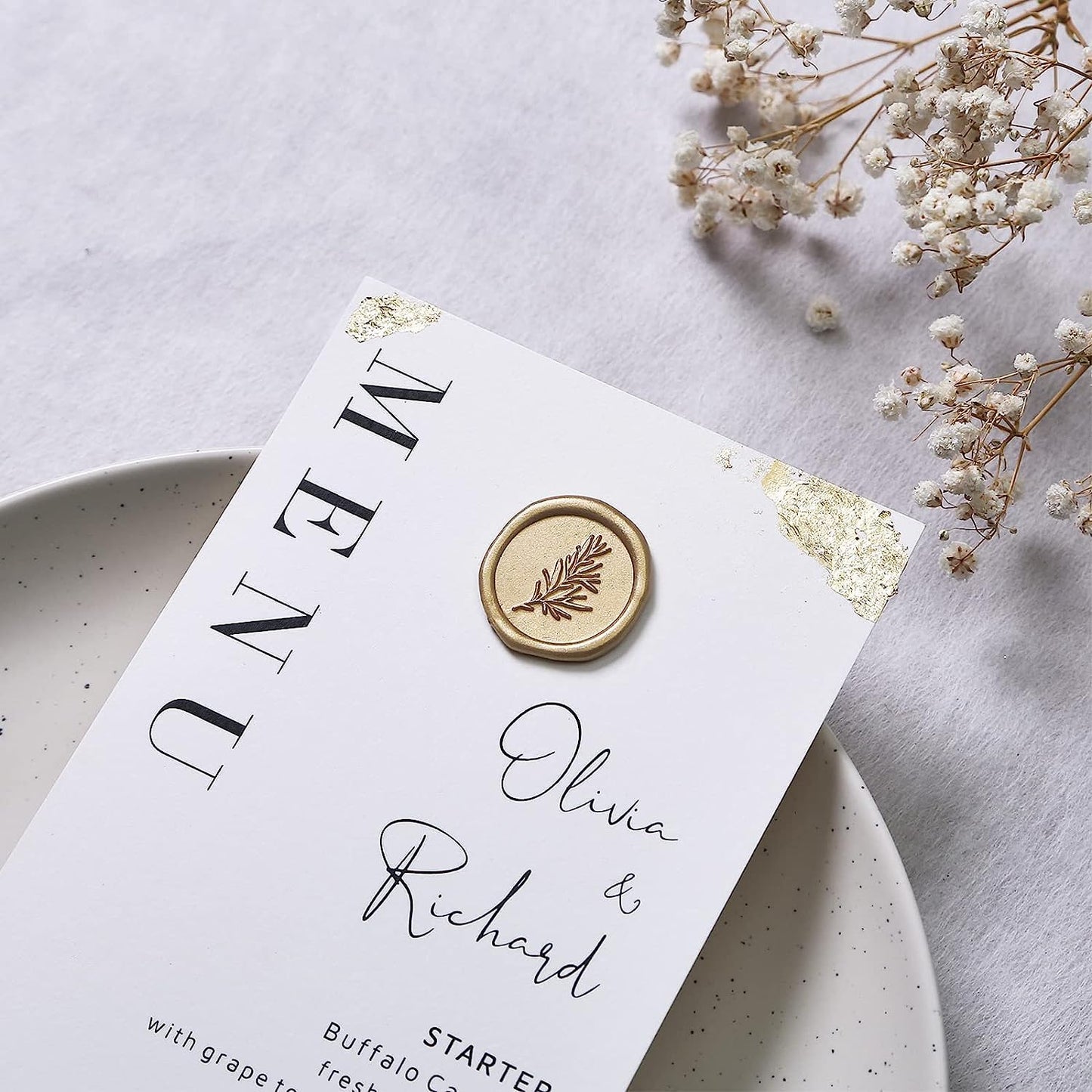 UNIQOOO Mini Glue Gun Sealing Wax Sticks for Wax Seal Stamp - Metallic Gold Prosecco, Great for Wedding Invitations, Christmas Cards, Snail Mails, Wine Packages, Christmas Gift Ideas, Pack of 16