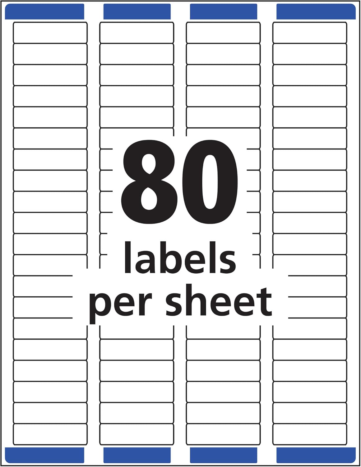 Avery Mailing Address Labels, Laser Printers, 40,000 Labels, 1/2 x 1-3/4, Permanent Adhesive, Easy Peel (5 Packs 5167)