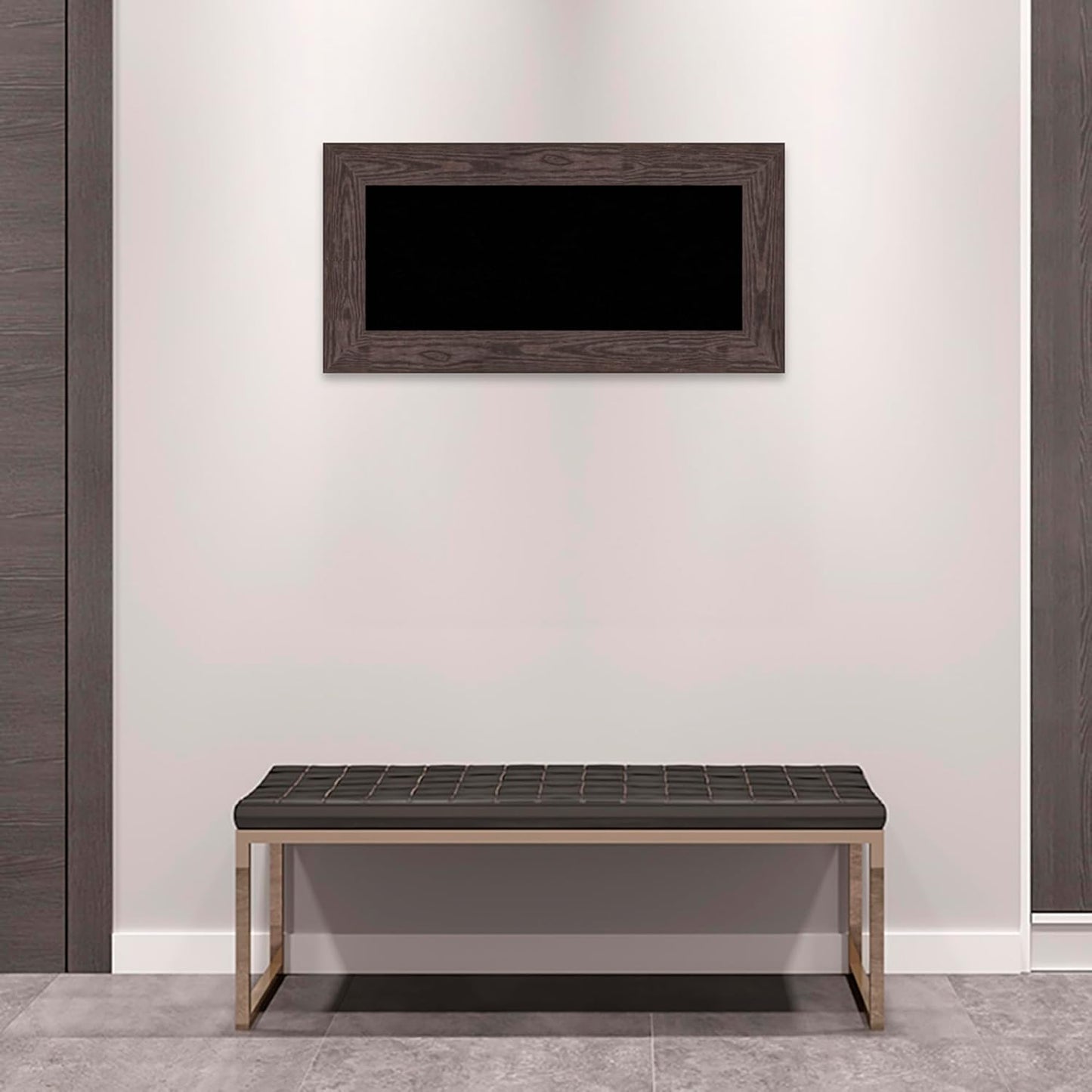 Amanti Art Black Cork Board for Wall, 18x36 Vision Board with Black Wood Frame, Medium Corkboard Office Decor for Home Organization, Country Rustic Corkboard Pinboard to Display Items for Home