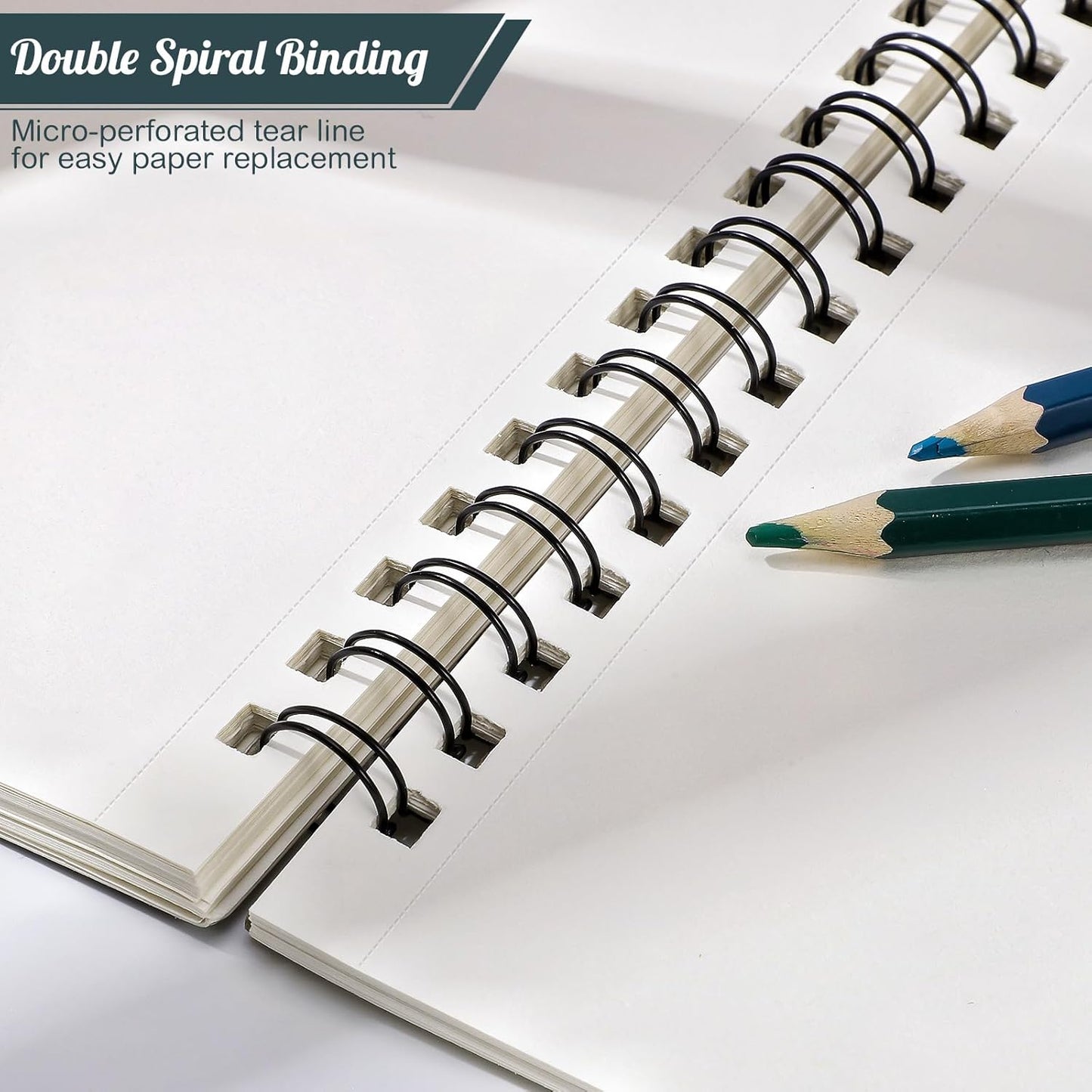 Sketch Book 9×12 inch, Spiral Bound Sketch Pad 50 Sheets (68lb/100gsm), Acid-Free Sketchbook for Drawing Painting Sketching, Art Paper Drawing Supplies for Teens Adults Artists Gifts