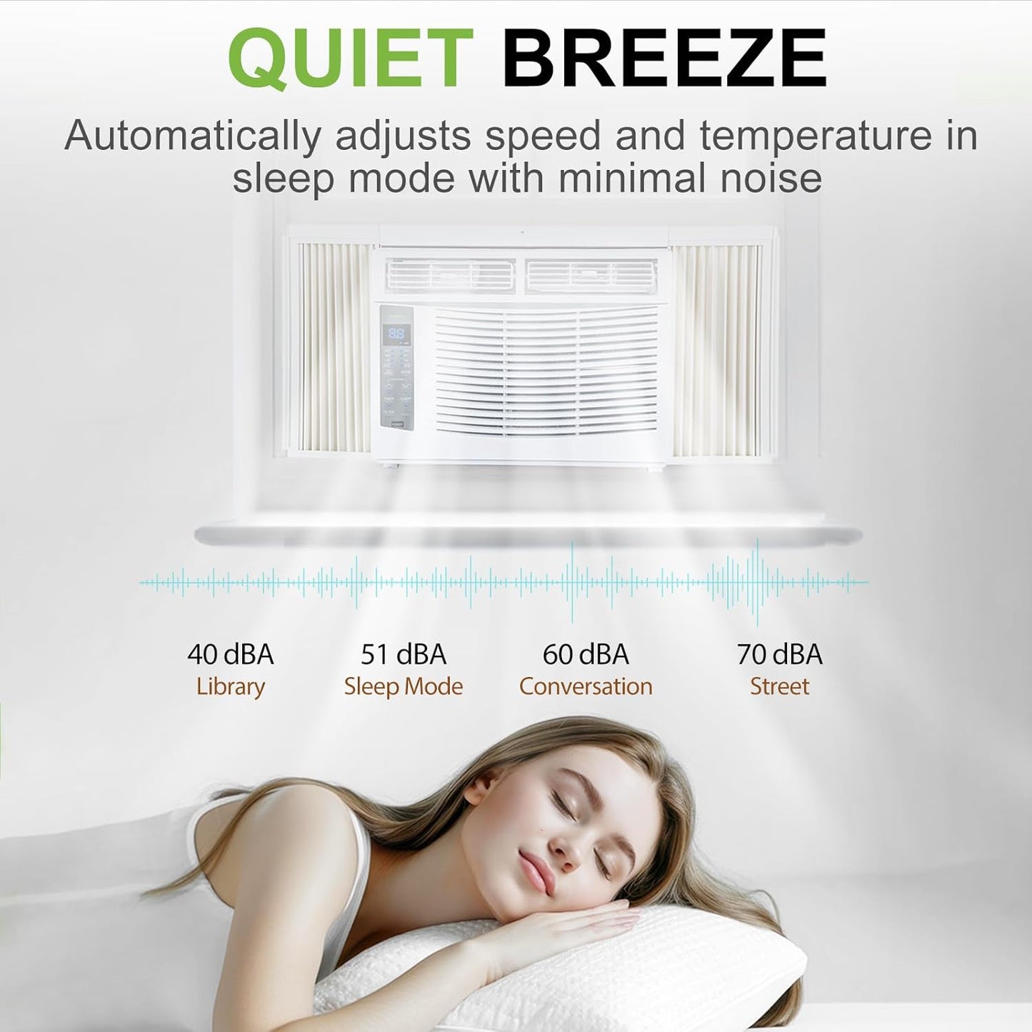 6000 BTU Window Air Conditioner with WiFi, Smart Window AC Unit with Remote, Energy Saving, Easy Install Kit, Cools up to 250 Square Feet