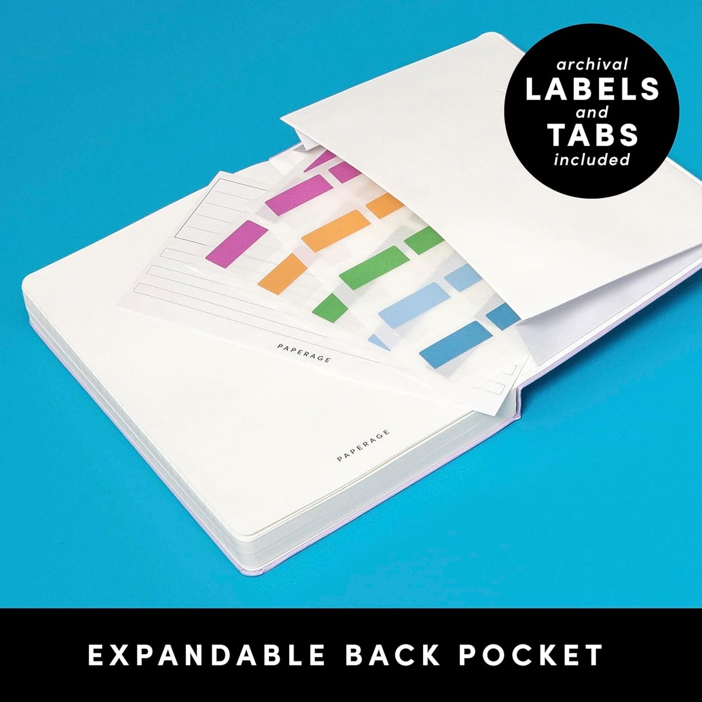 PAPERAGE Lined Journal Notebook, (Blush), 252 Pages, Medium 5.6 in x 8 in - 100 GSM Thick Paper – Hardcover Journaling Notebook for Work, School & Note Taking