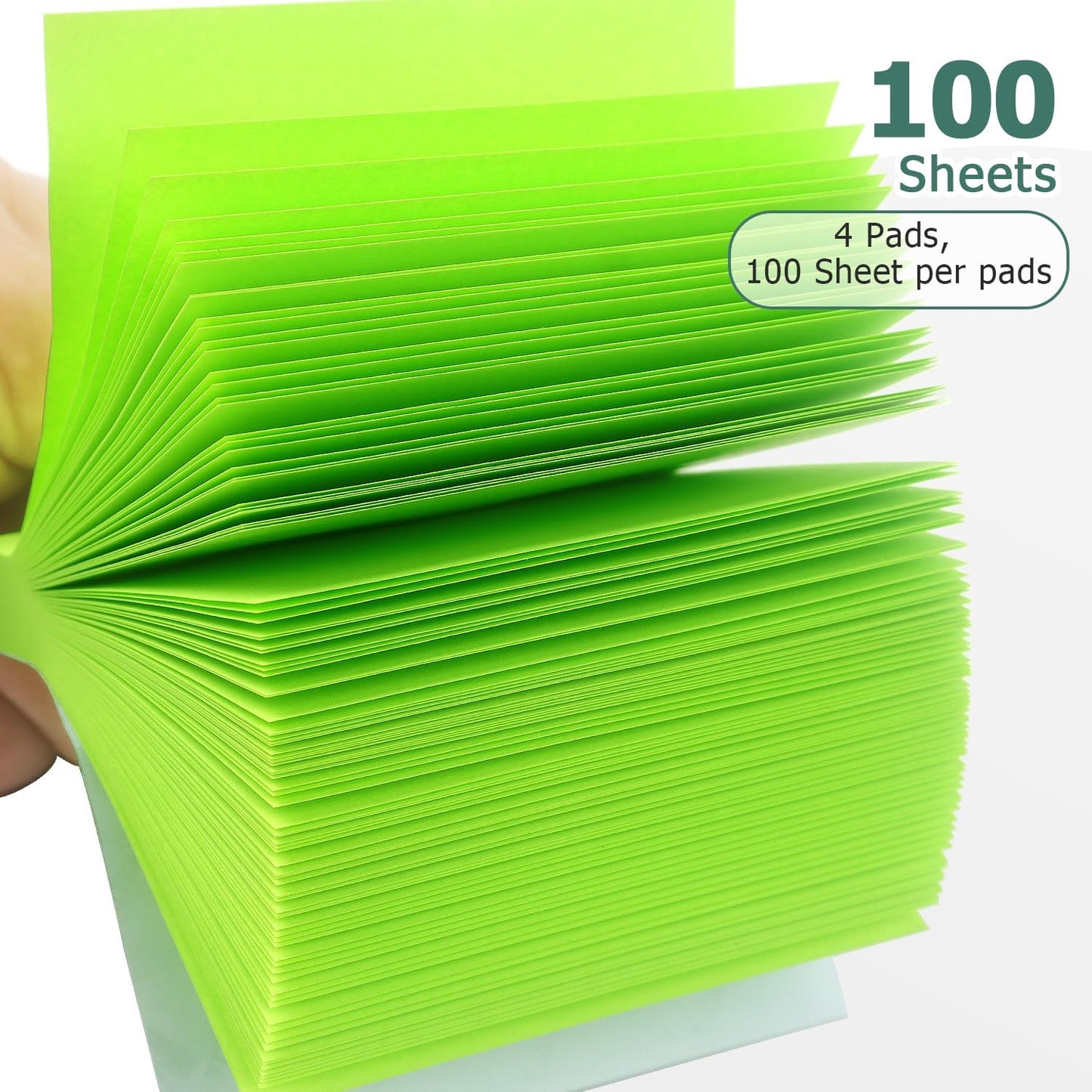 Sticky Notes 3x3 Self-Stick Notes Bright Colors Sticky Notes 4 Pads 100 Sheets/Pad (Bright)