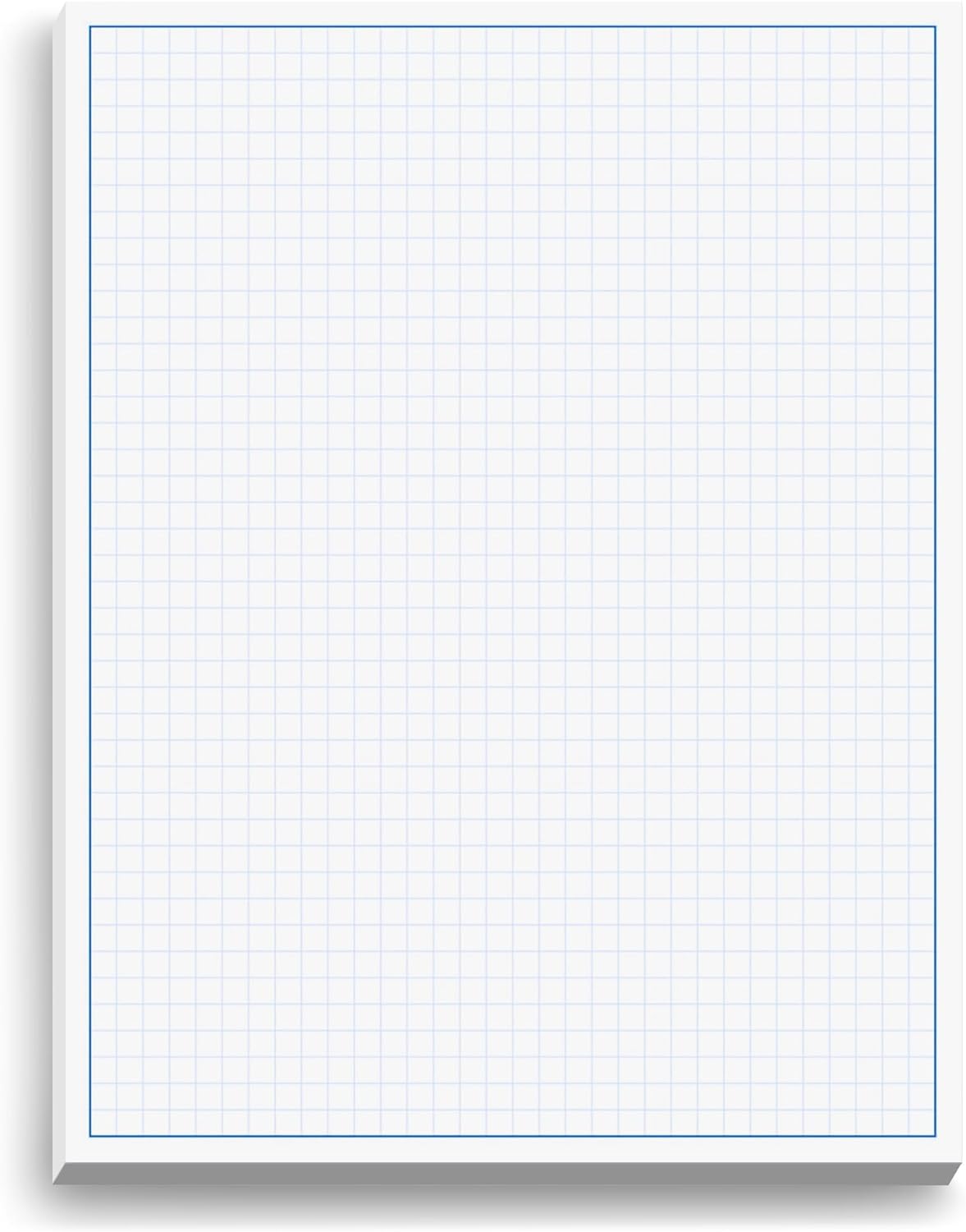 Graph Paper Pad for Blueprint Drawings, Drafting, Engineering Drawing, and Planning - Graph Paper 8.5x11 Blueprint Quadrille Grid Paper Pads with Blue Lines, High Brightness 50 Sheets (1-Pack)