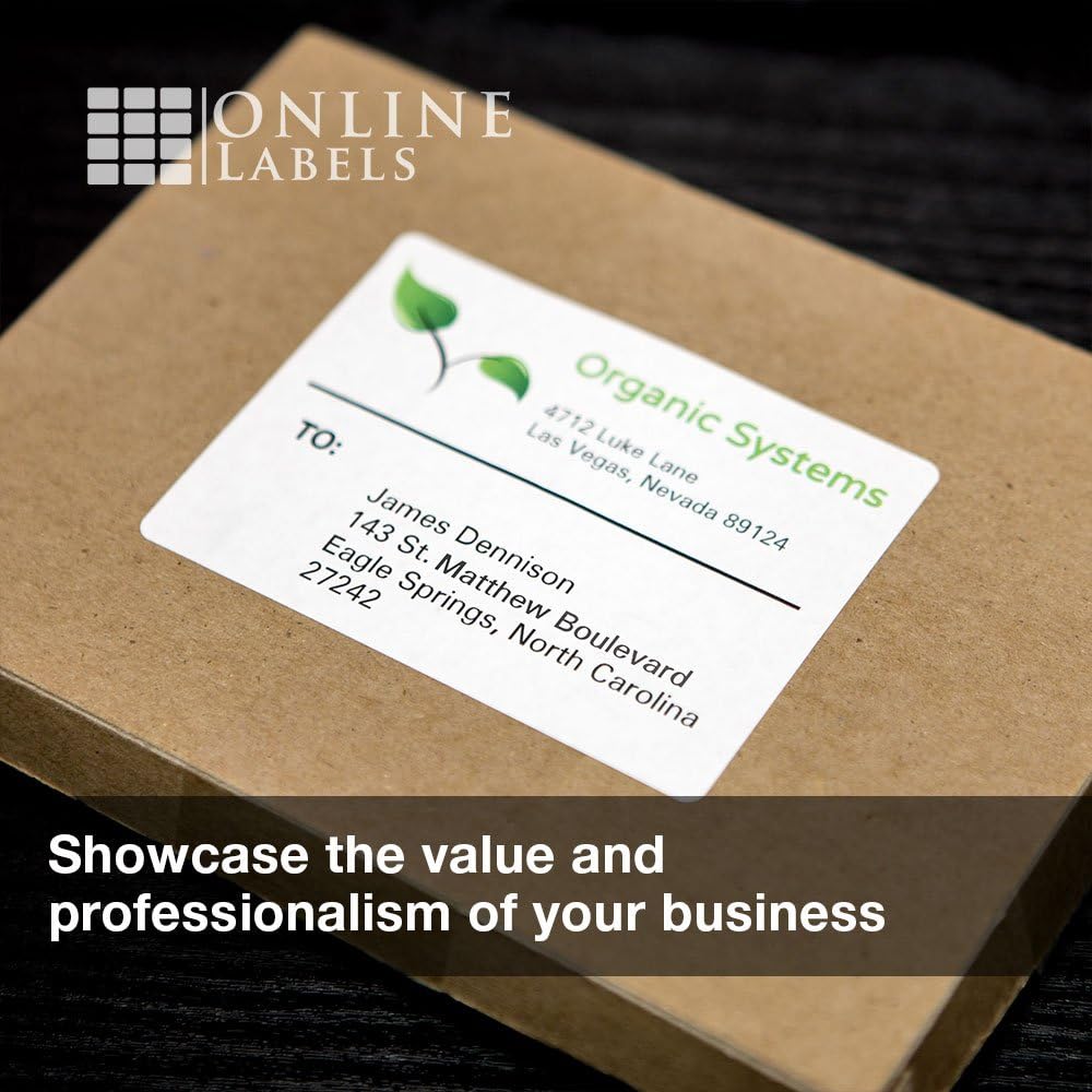 4 x 3 Rectangle Mailing Labels - Permanent, White Matte - Shipping, Wine, Product - Pack of 600-100 Sheets - Inkjet/Laser Printers - Online Labels