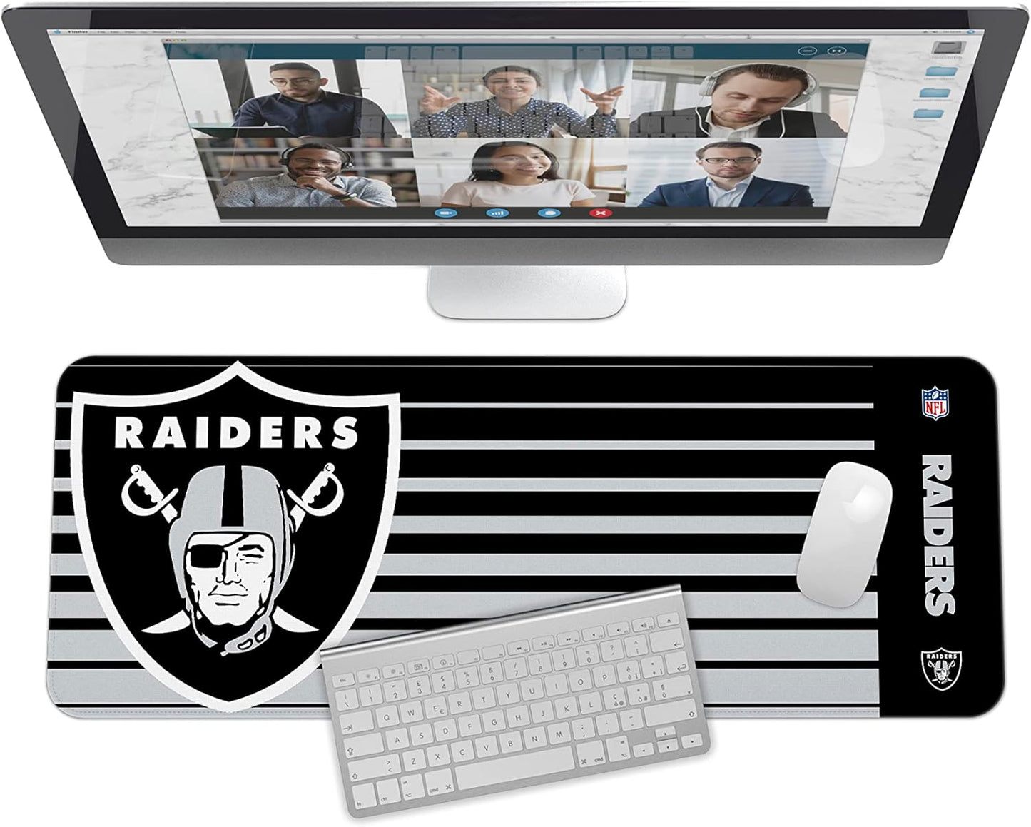 SOAR NFL Unisex Multifunctional Desk Mat for Desktop, (31.5"x12") - Ultra Soft Fabric with Non-Slip Rubber Backer - Water Resistant & Durable Nylon Stitching - Officially Licensed NFL, Desk Pad