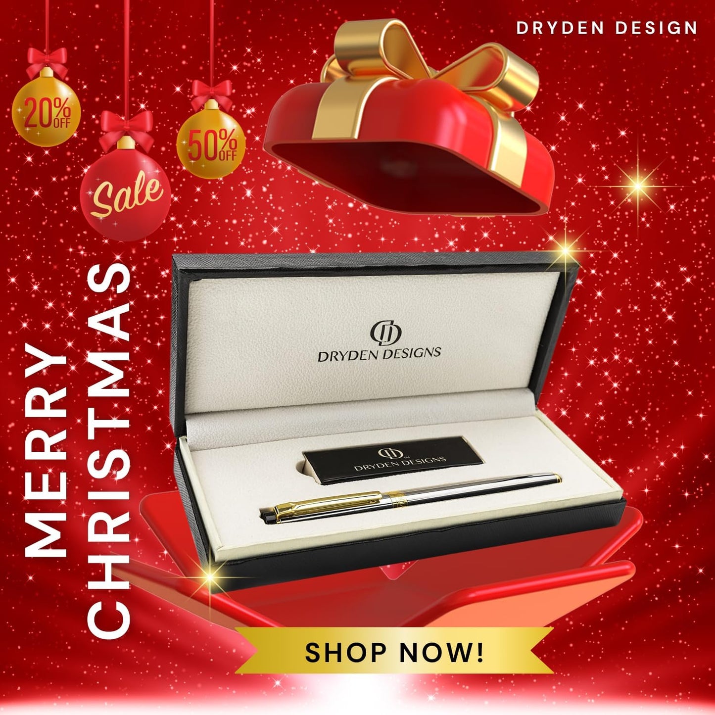 Dryden Designs Fountain Pen Ink Cartridges - Set of 24 Blue Ink CARTRIDGES - Short International Standard Size - Disposable and Generic Ink Refill Cartridges - Perfect for Calligraphy.