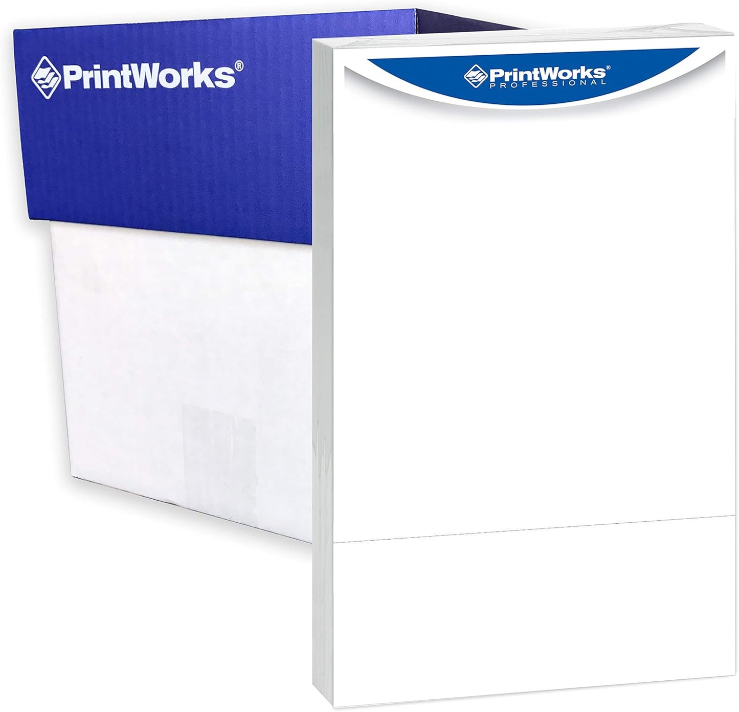 PrintWorks Professional 3 1/2" Horizontal Legal Perforated Paper 8.5” x 14” - Perfect For Statement Use - Made in the USA - 2500 Sheets - 24 lb - Printer Compatible - White (04173)