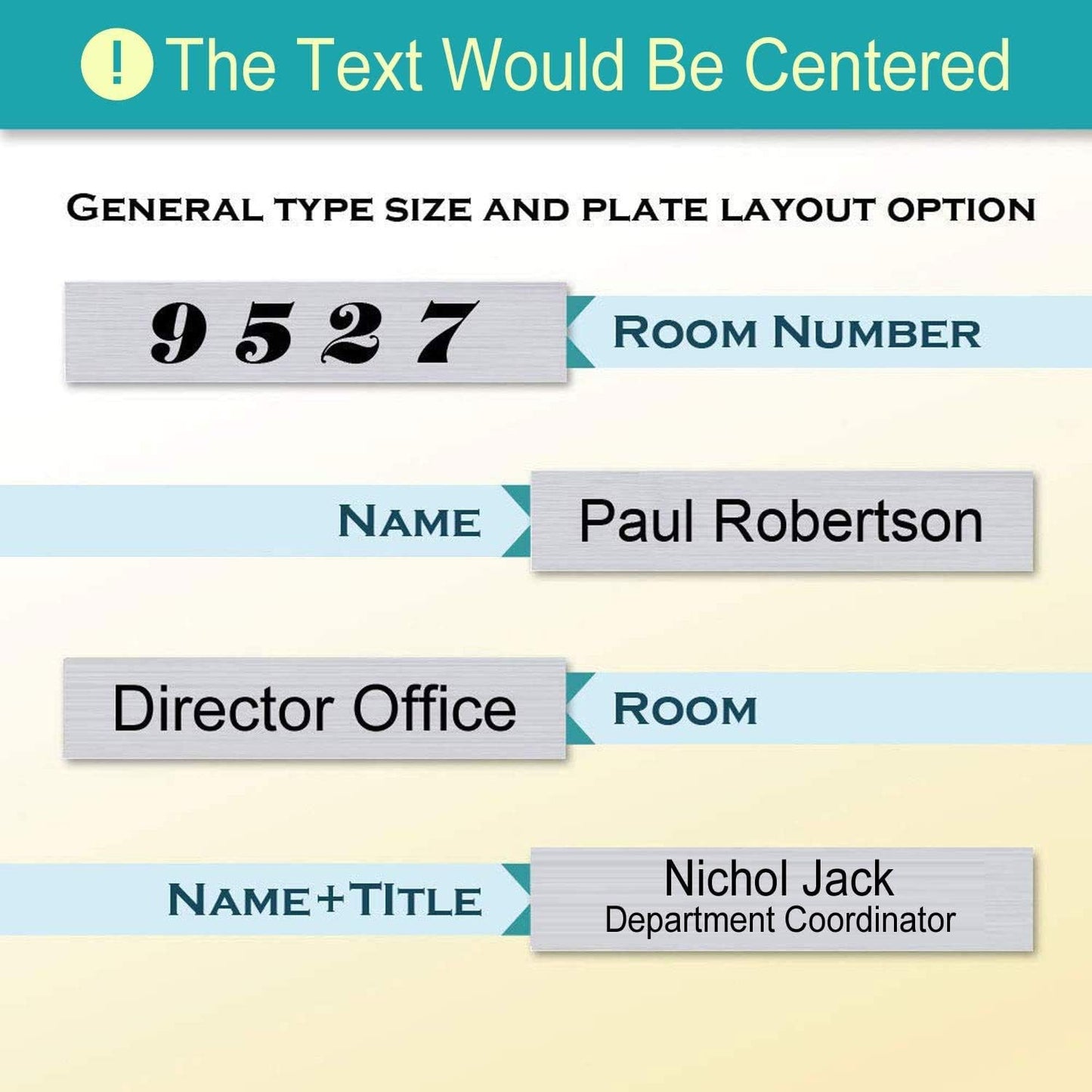 Personalized Name Plate With Wall Or Desk Holder Customized Engraving 2x8