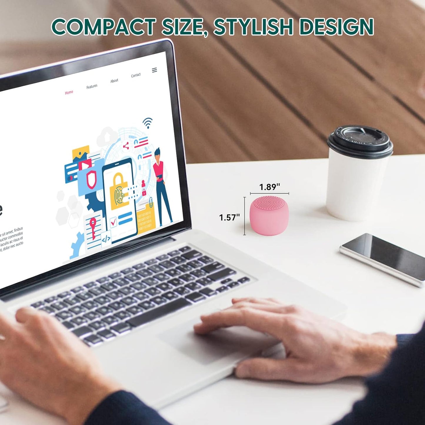 Babelio White Noise Sound Machine for Adults Kids Baby, Mini, 15 Non-looping Sounds, Timer, Memory Function, Easy to Pocket and Travel Pink