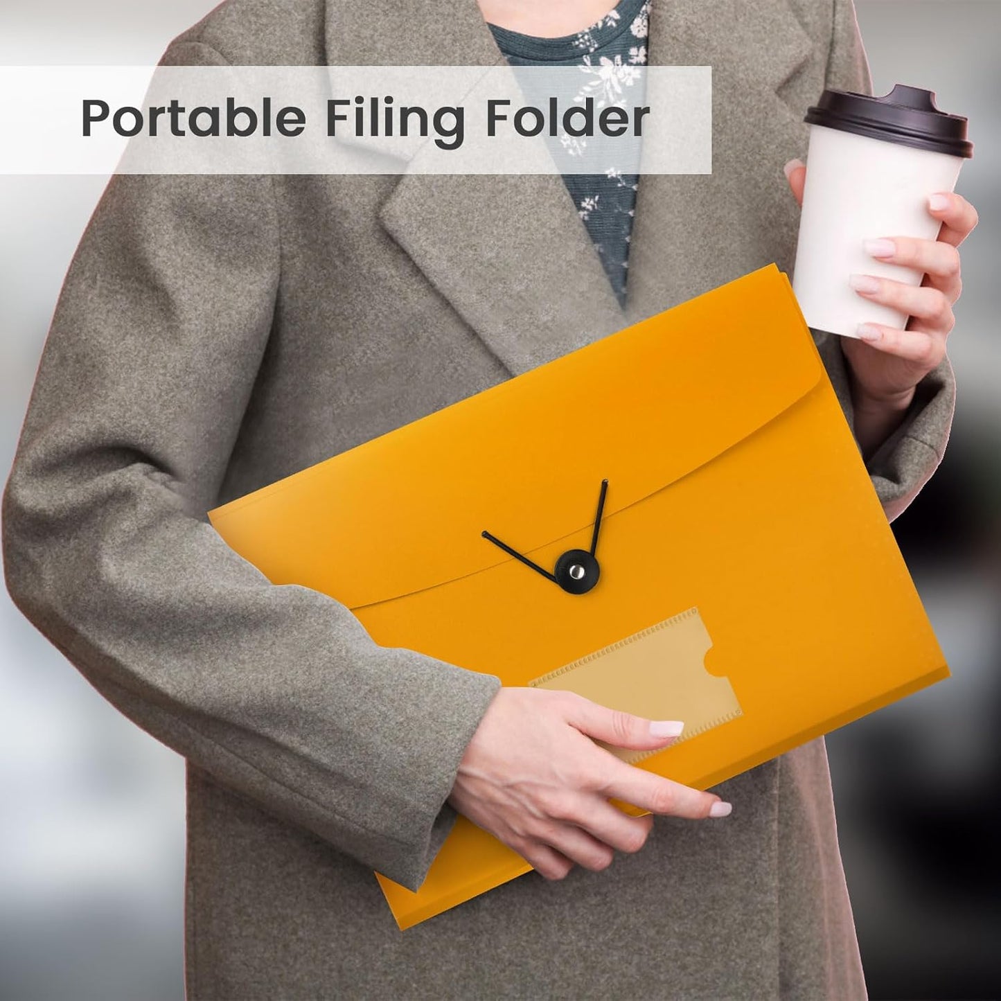 Accordion File Organizer, 7 Pockets Expanding File Folder with Labels, A4/Letter Size Portable Folders for Documents, Paper Organizer for School Office Supplies, Orange