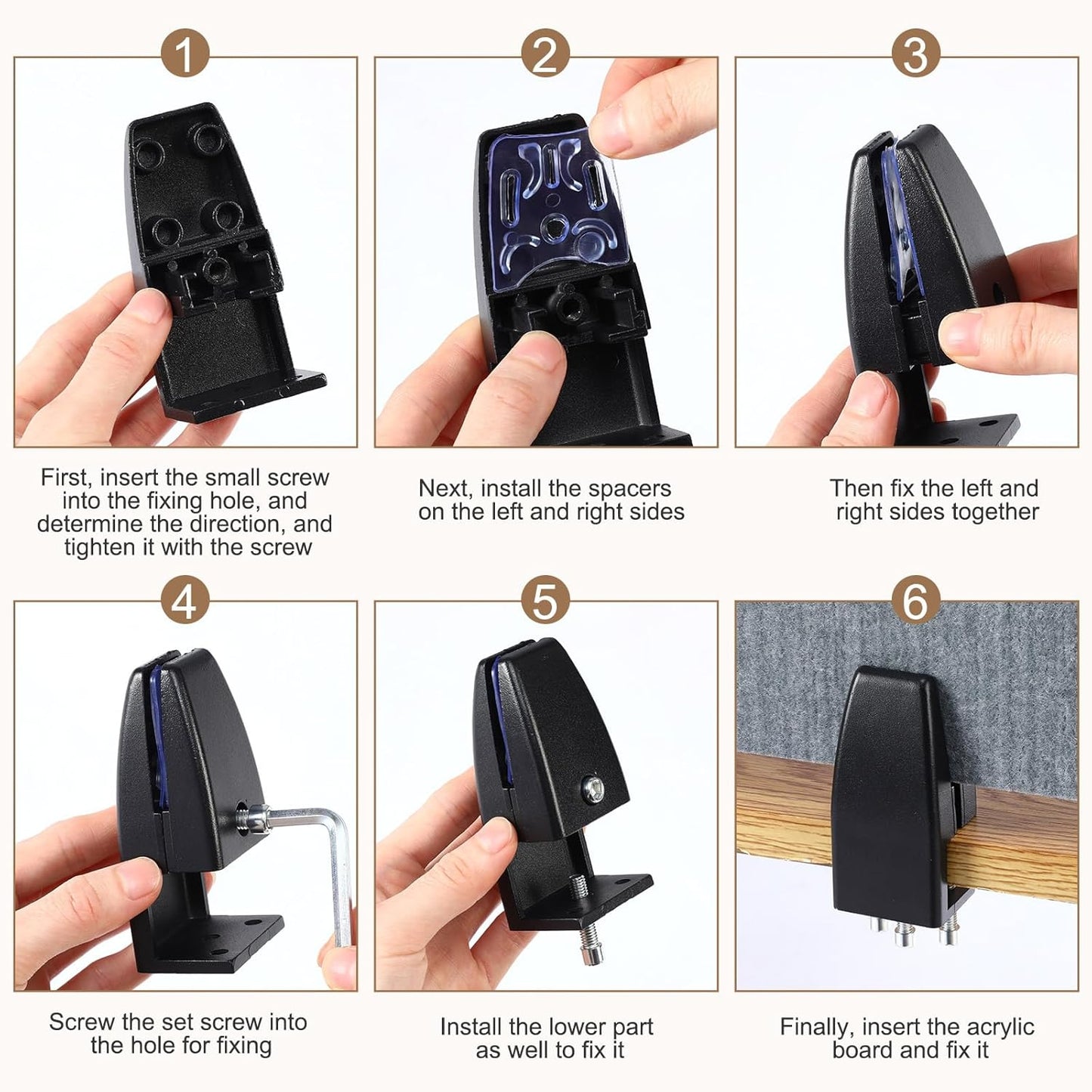 3 Pcs Clamp-on Desk Divider, 1pcs-47''x 24'' and 2pcs-24''x 24'' Desk Privacy Panel Acoustic Office Partitions Cubicle Modesty Panel for Classroom Noise Reducing Visual Distractions